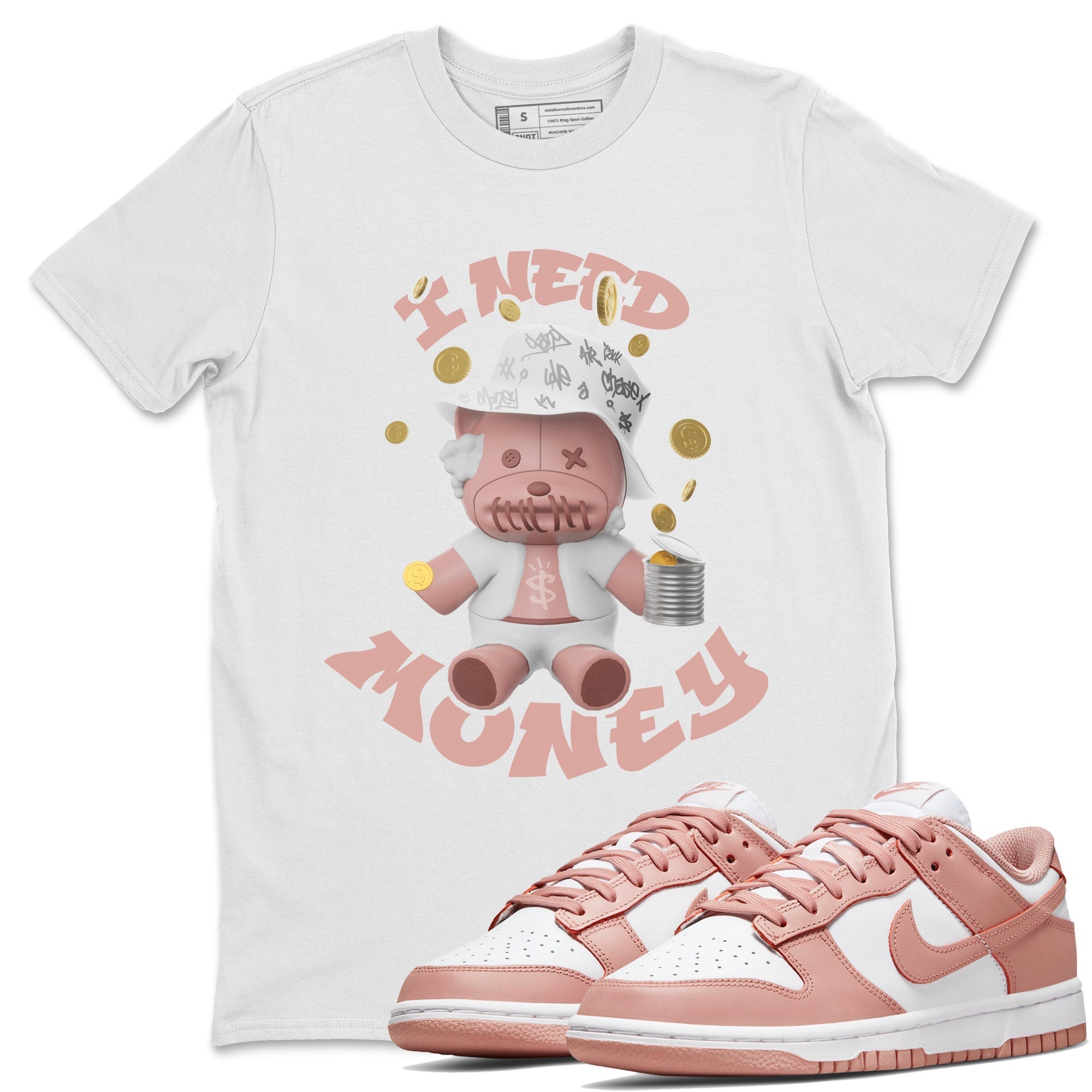 I Need Money snkmatch Tee - Dunk Rose Whisper