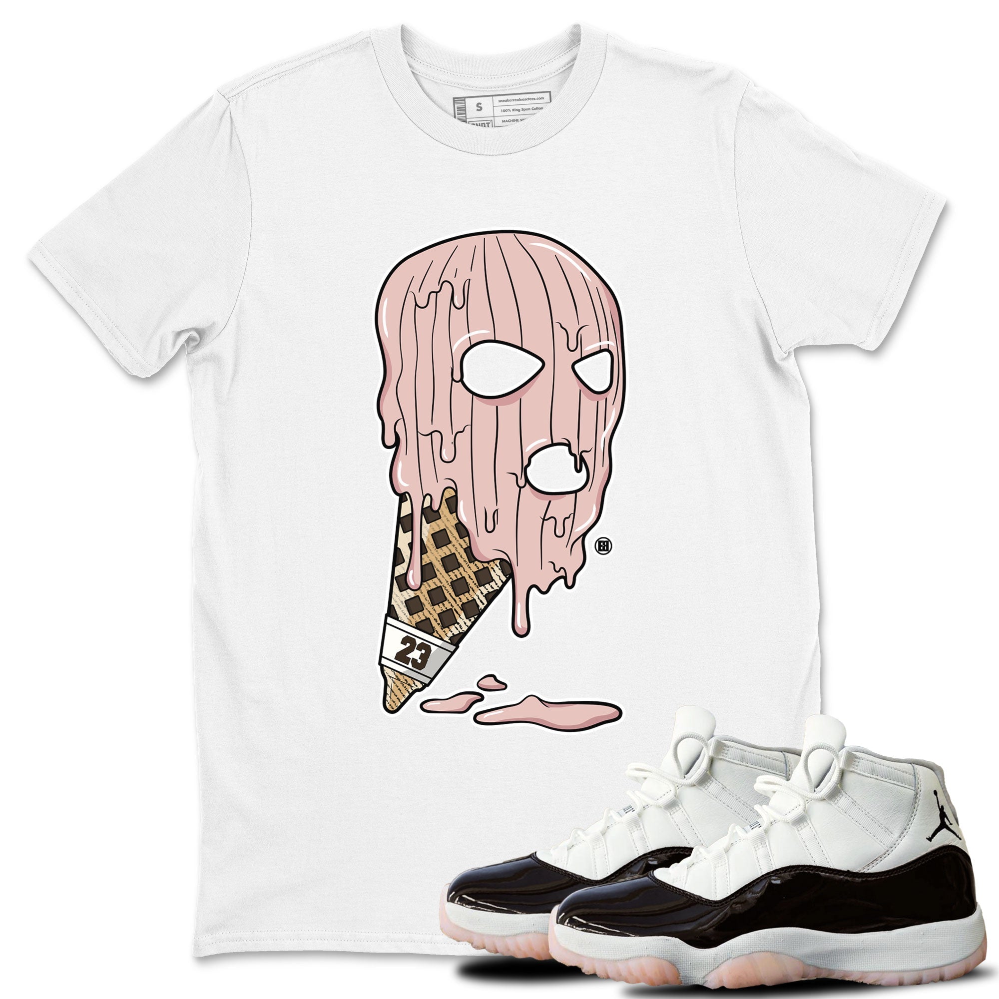 Ice Cream Mask snkmatch Tee - Air Jordan 11 Neapolitan