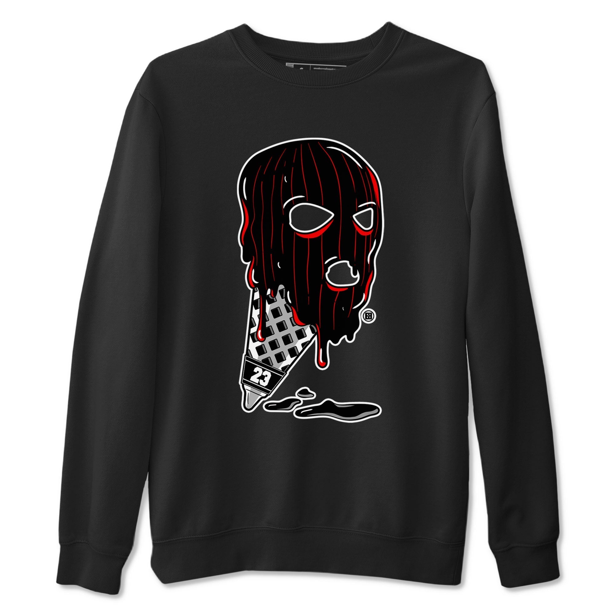 Ice Cream Mask snkmatch Tees - Air Jordan 4 Bred Reimagined