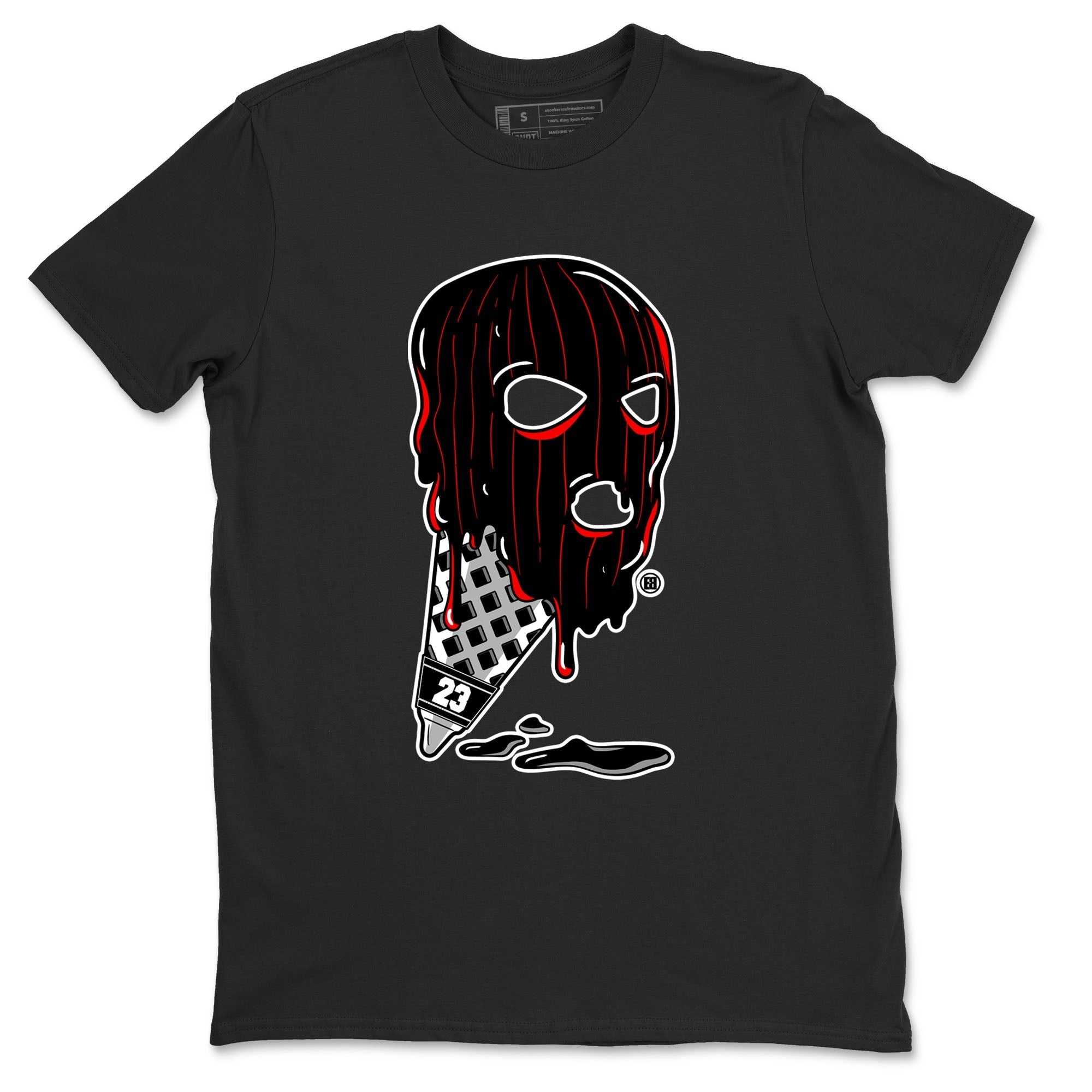 Ice Cream Mask snkmatch Tees - Air Jordan 4 Bred Reimagined