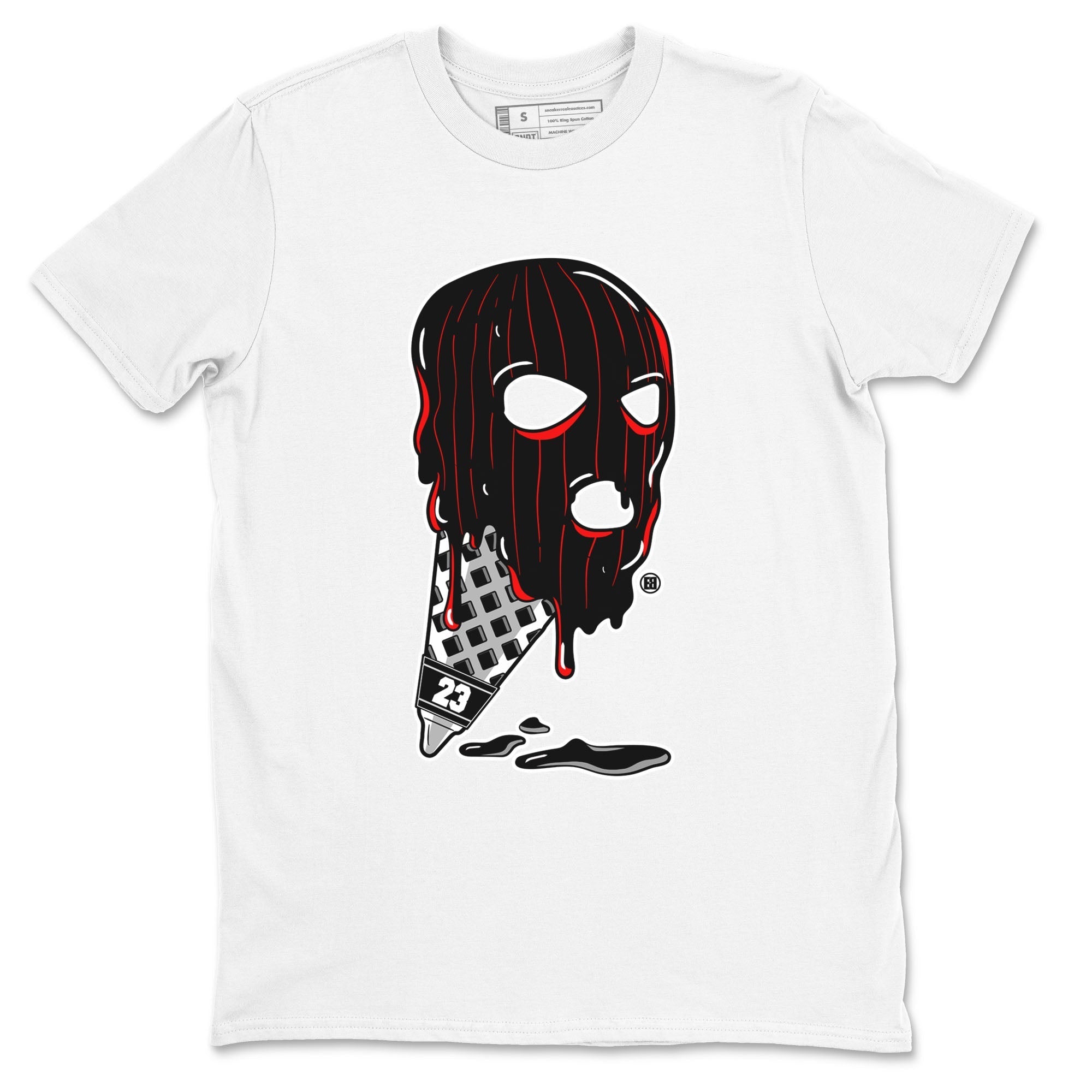 Ice Cream Mask snkmatch Tees - Air Jordan 4 Bred Reimagined