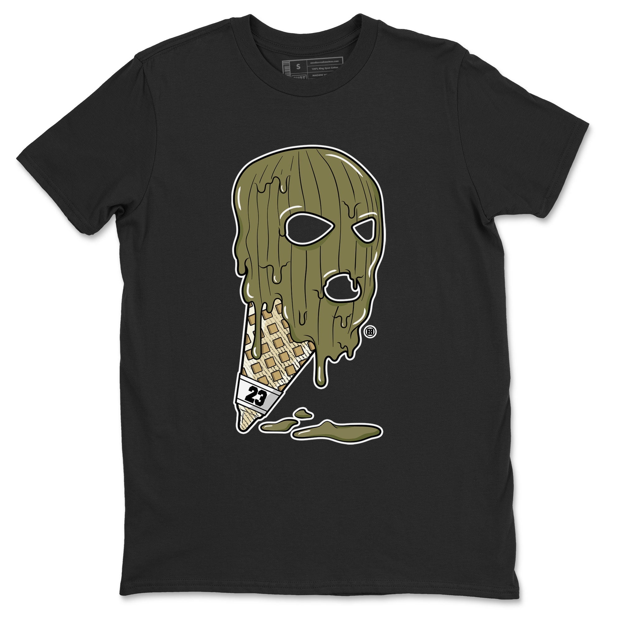 Ice Cream Mask snkmatch Tee - Air Jordan 4 Medium Olive
