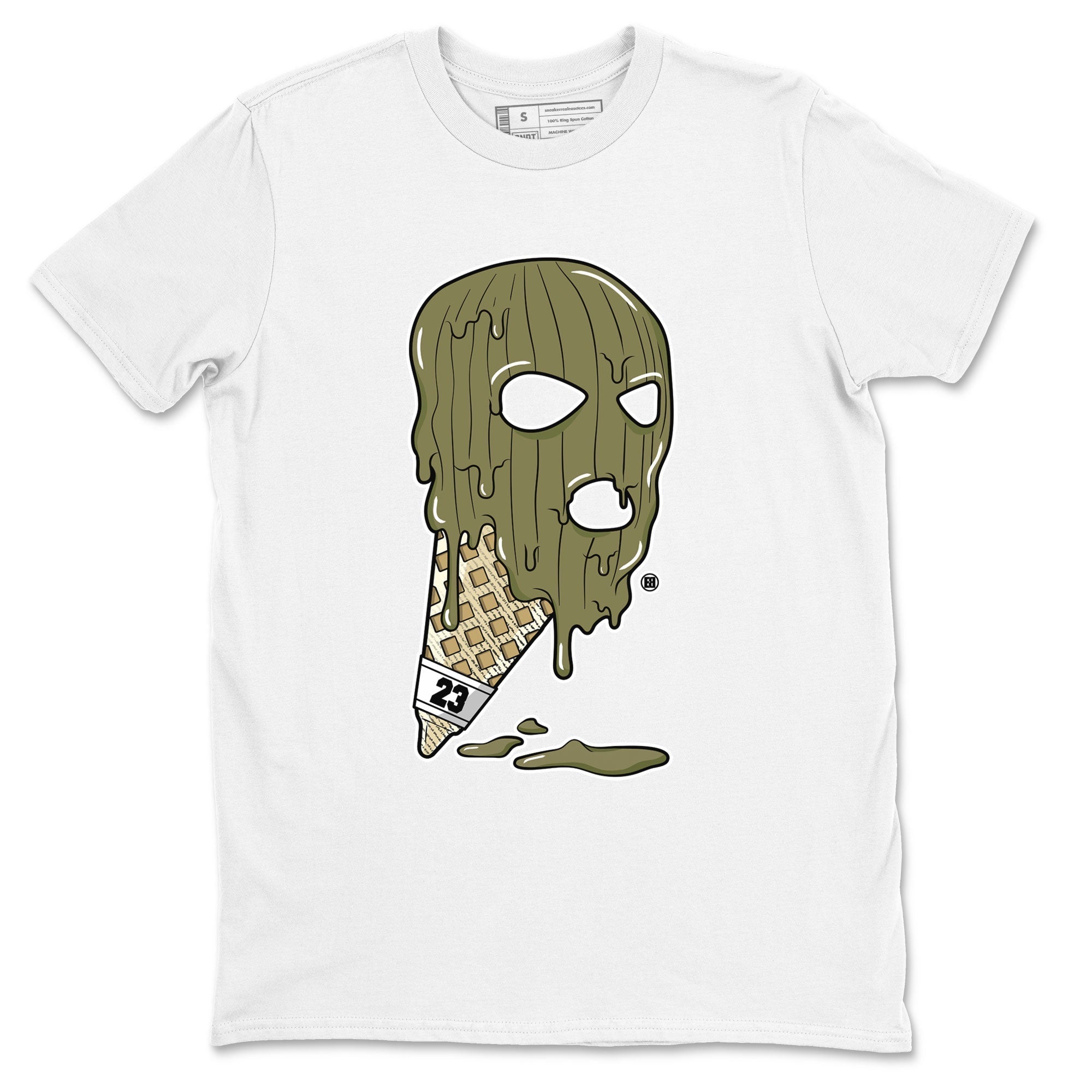 Ice Cream Mask snkmatch Tee - Air Jordan 4 Medium Olive