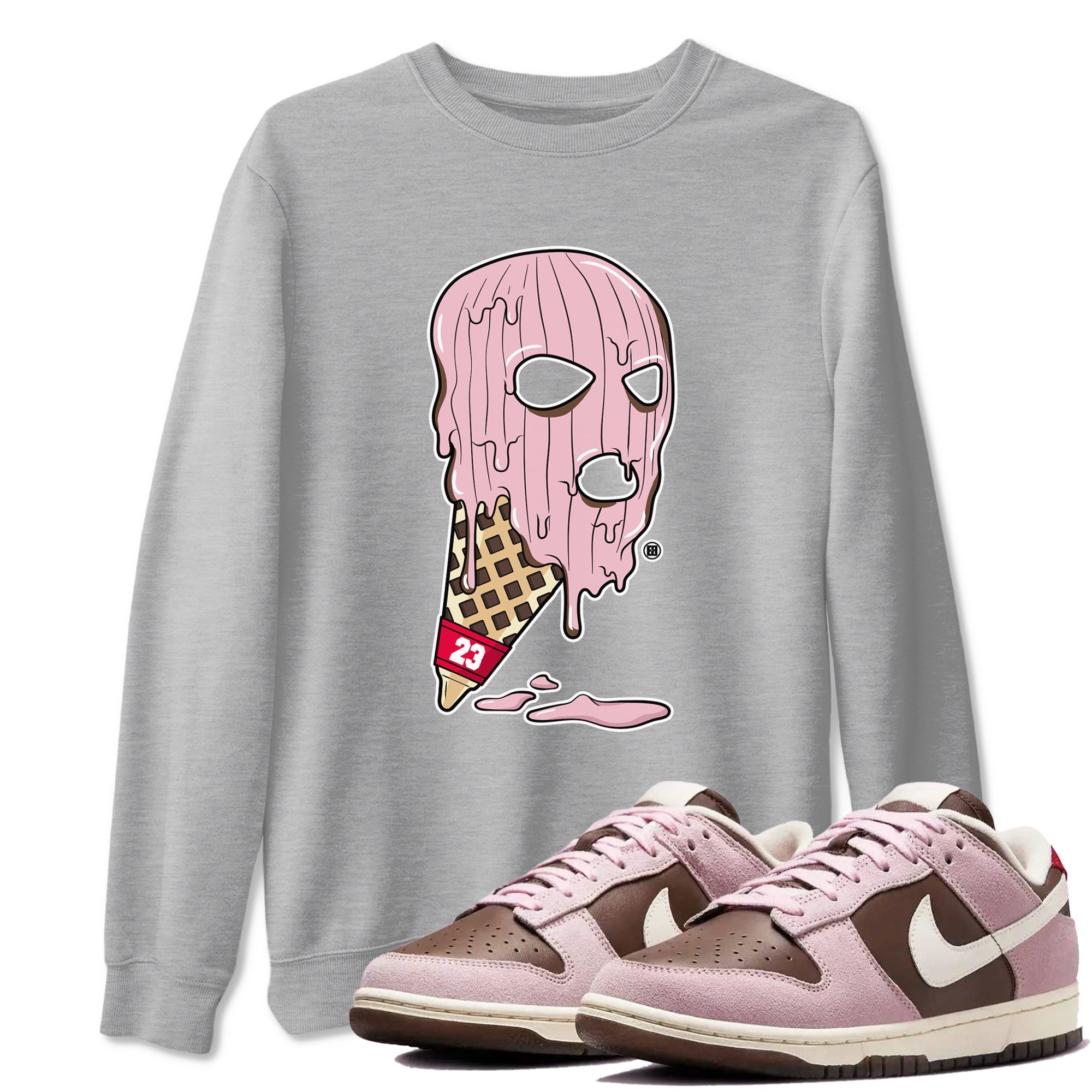 Ice Cream Mask snkmatch Tees - Dunk Cacao Wow And Pink Foam