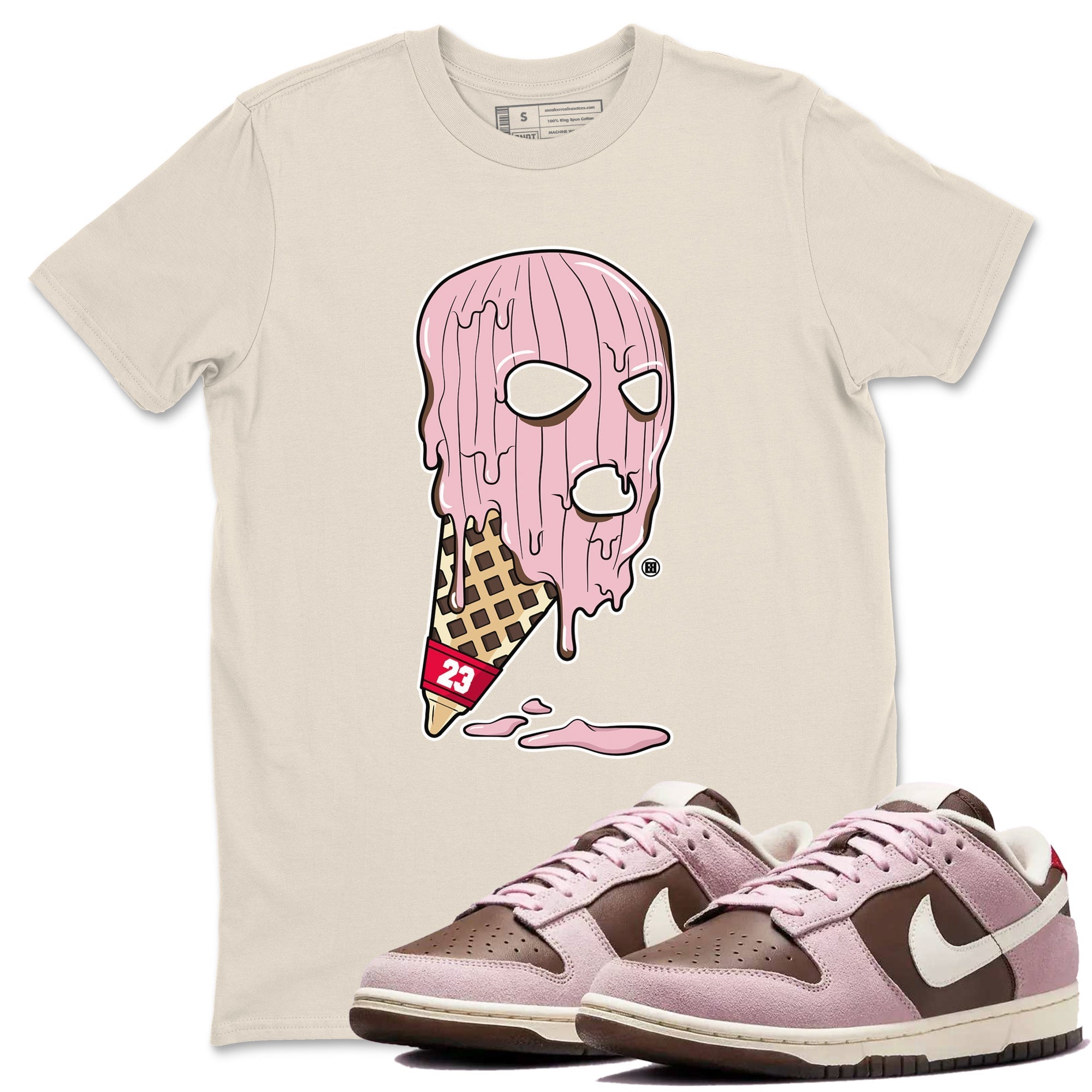 Ice Cream Mask snkmatch Tees - Dunk Cacao Wow And Pink Foam