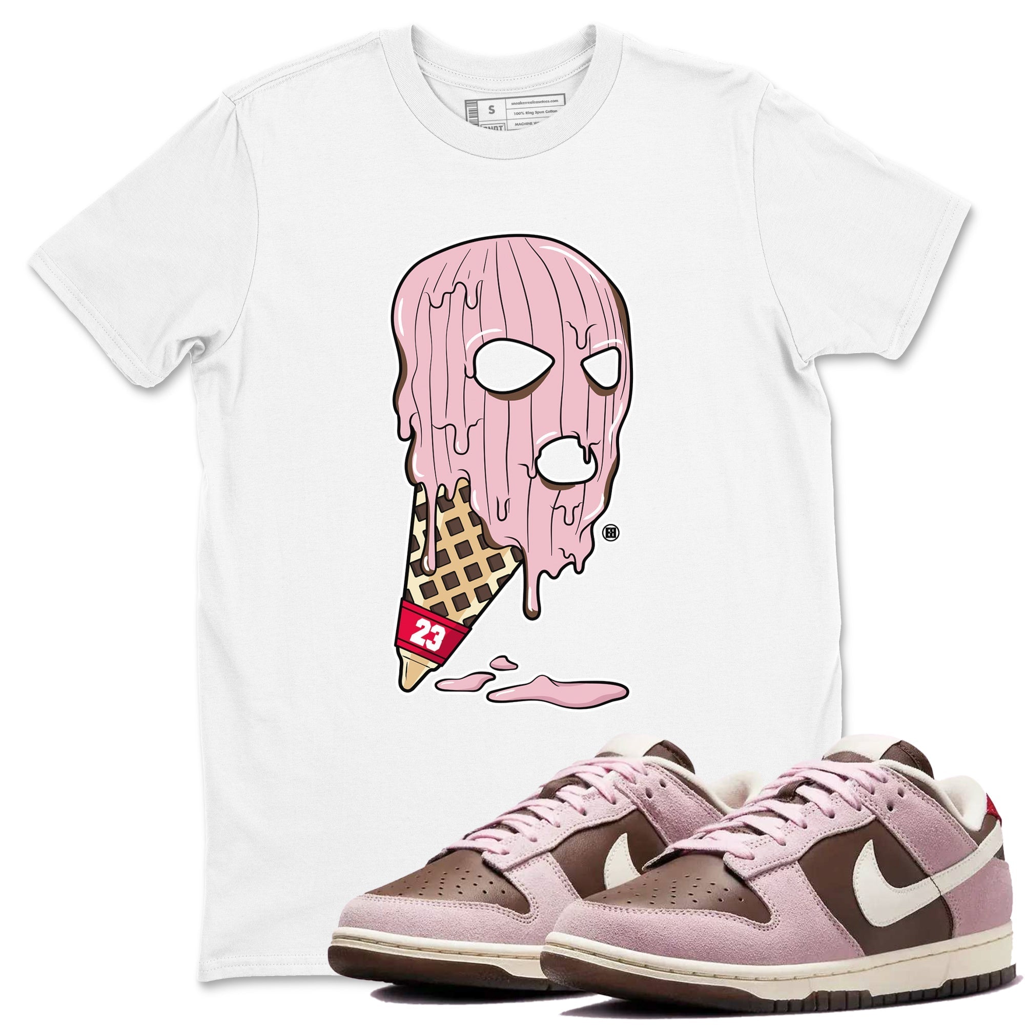 Ice Cream Mask snkmatch Tees - Dunk Cacao Wow And Pink Foam