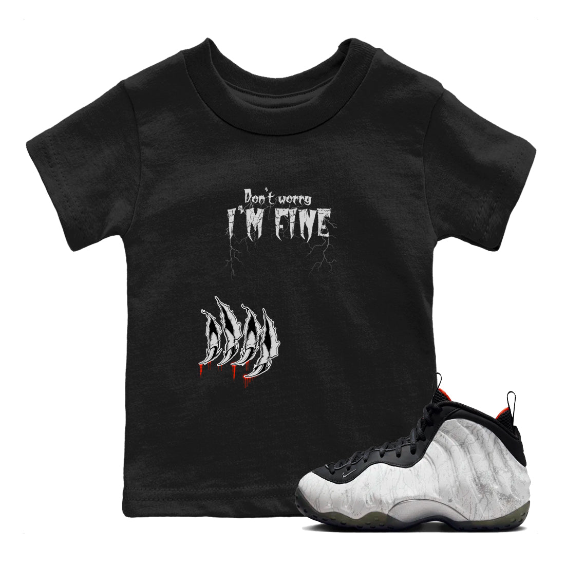 I'm Fine snkmatch Tees Kids - Air Foamposite One Jin