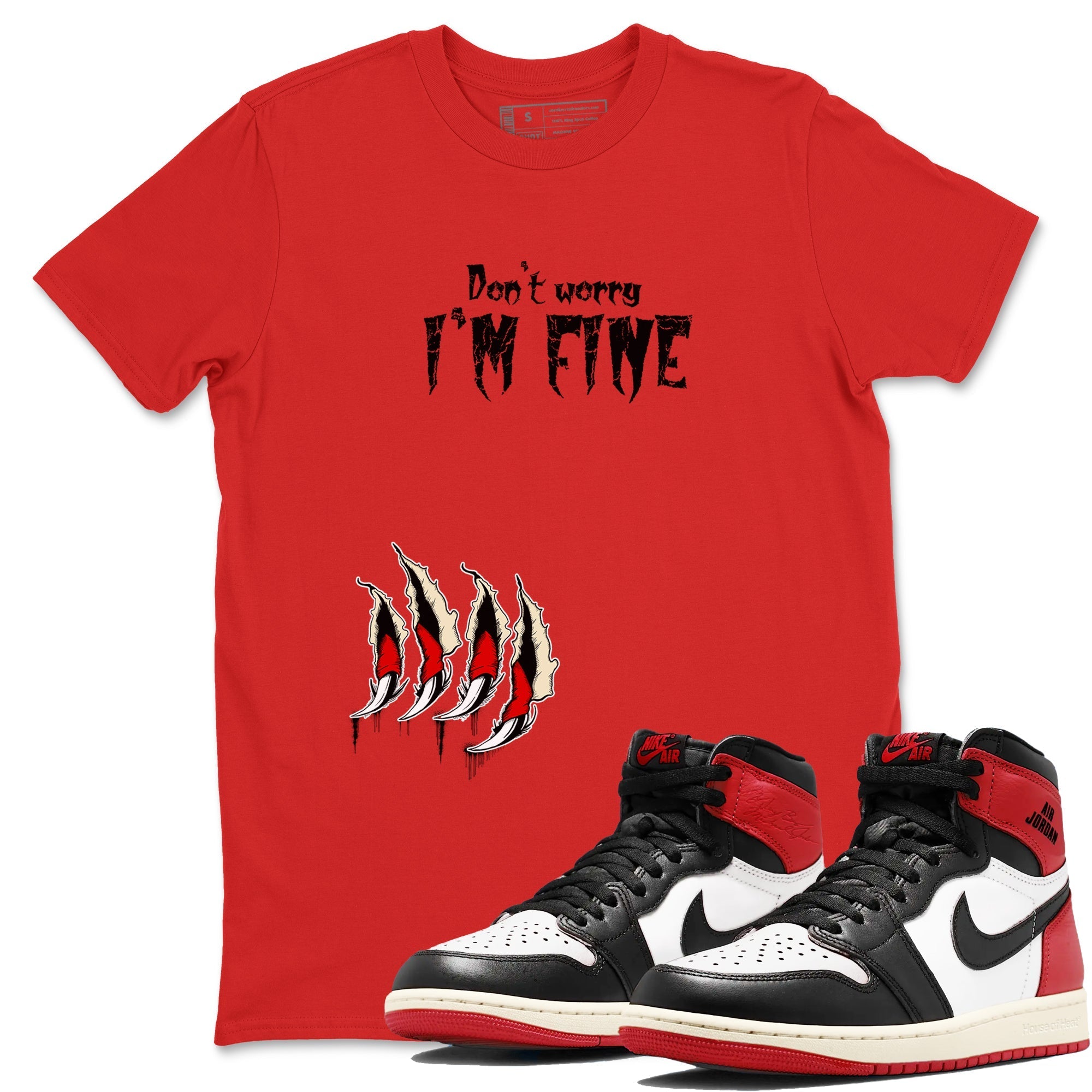 I'm Fine snkmatch Tees - Air Jordan 1 Black Toe Reimagined