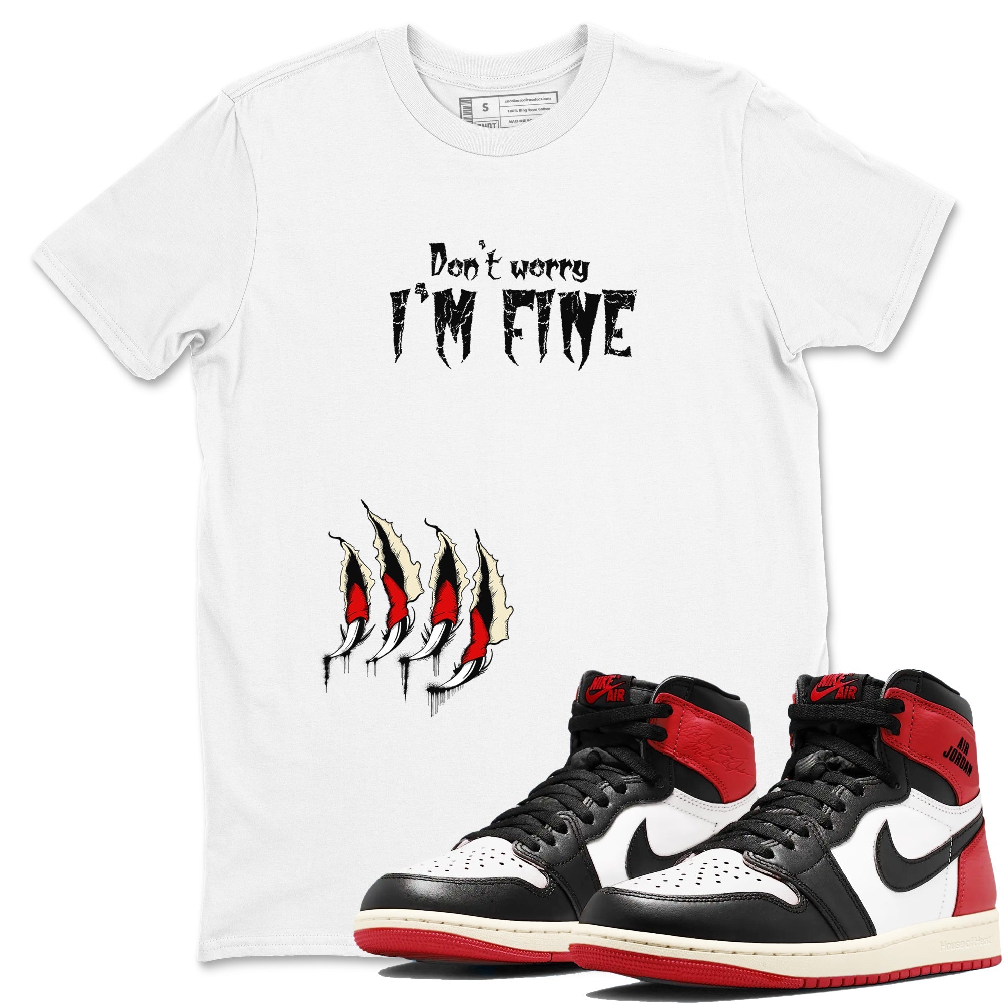 I'm Fine snkmatch Tees - Air Jordan 1 Black Toe Reimagined