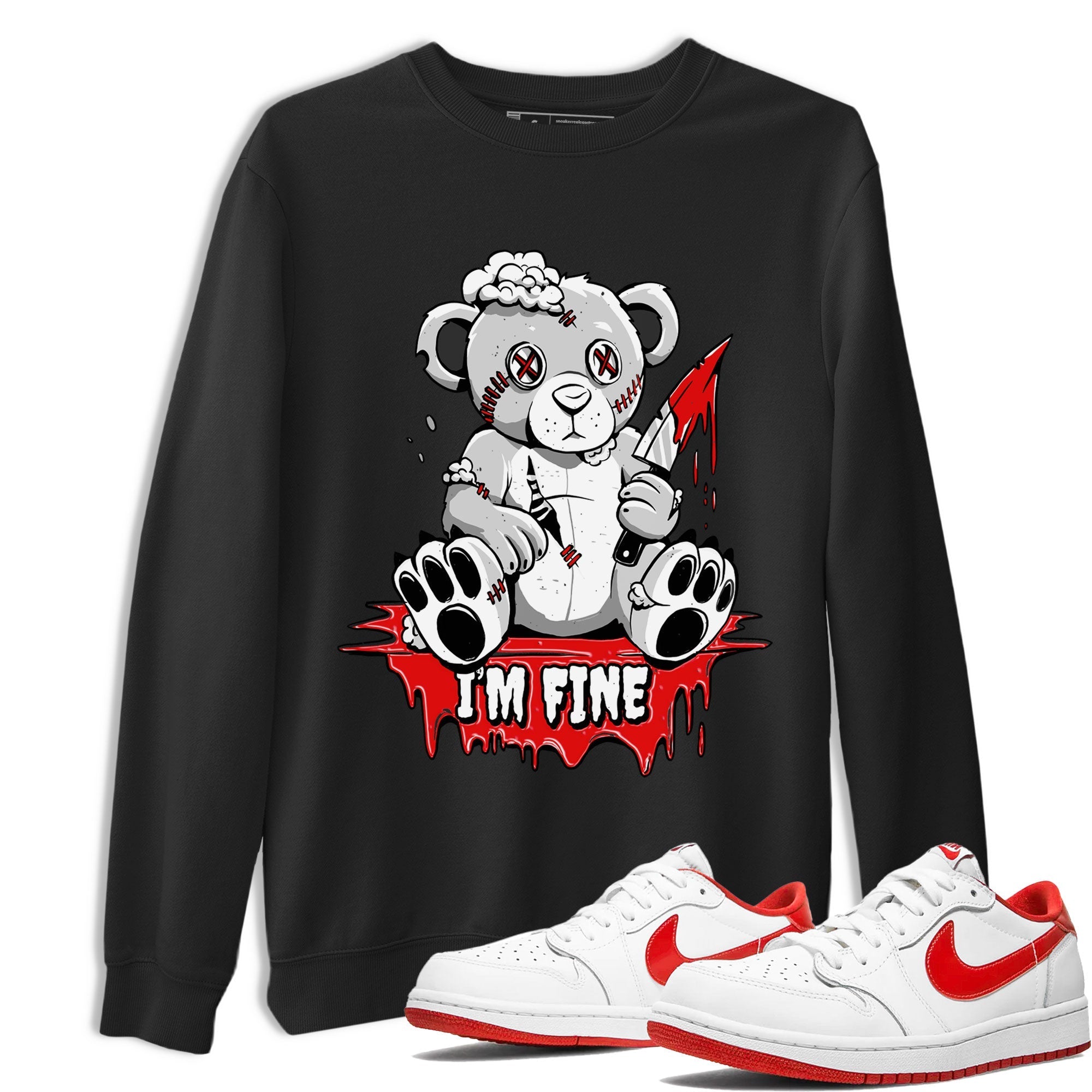 I'm Fine snkmatch Tee - Air Jordan 1 University Red