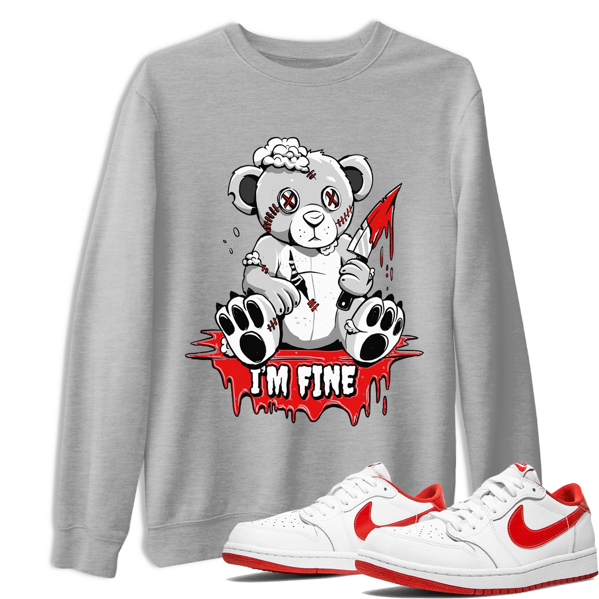 I'm Fine snkmatch Tee - Air Jordan 1 University Red