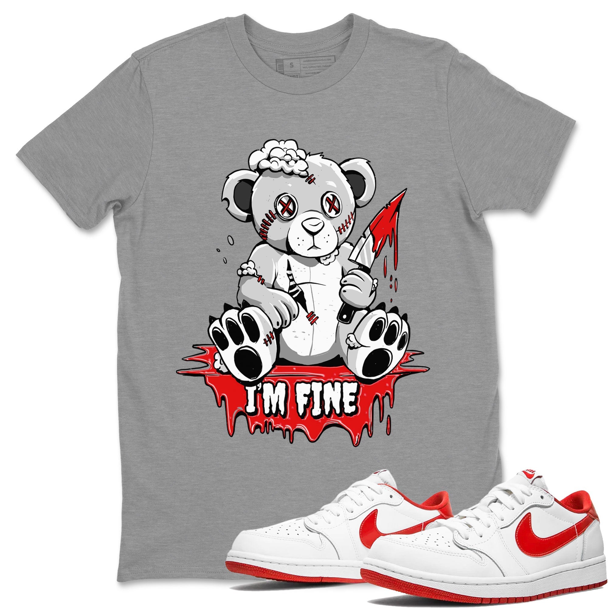 I'm Fine snkmatch Tee - Air Jordan 1 University Red