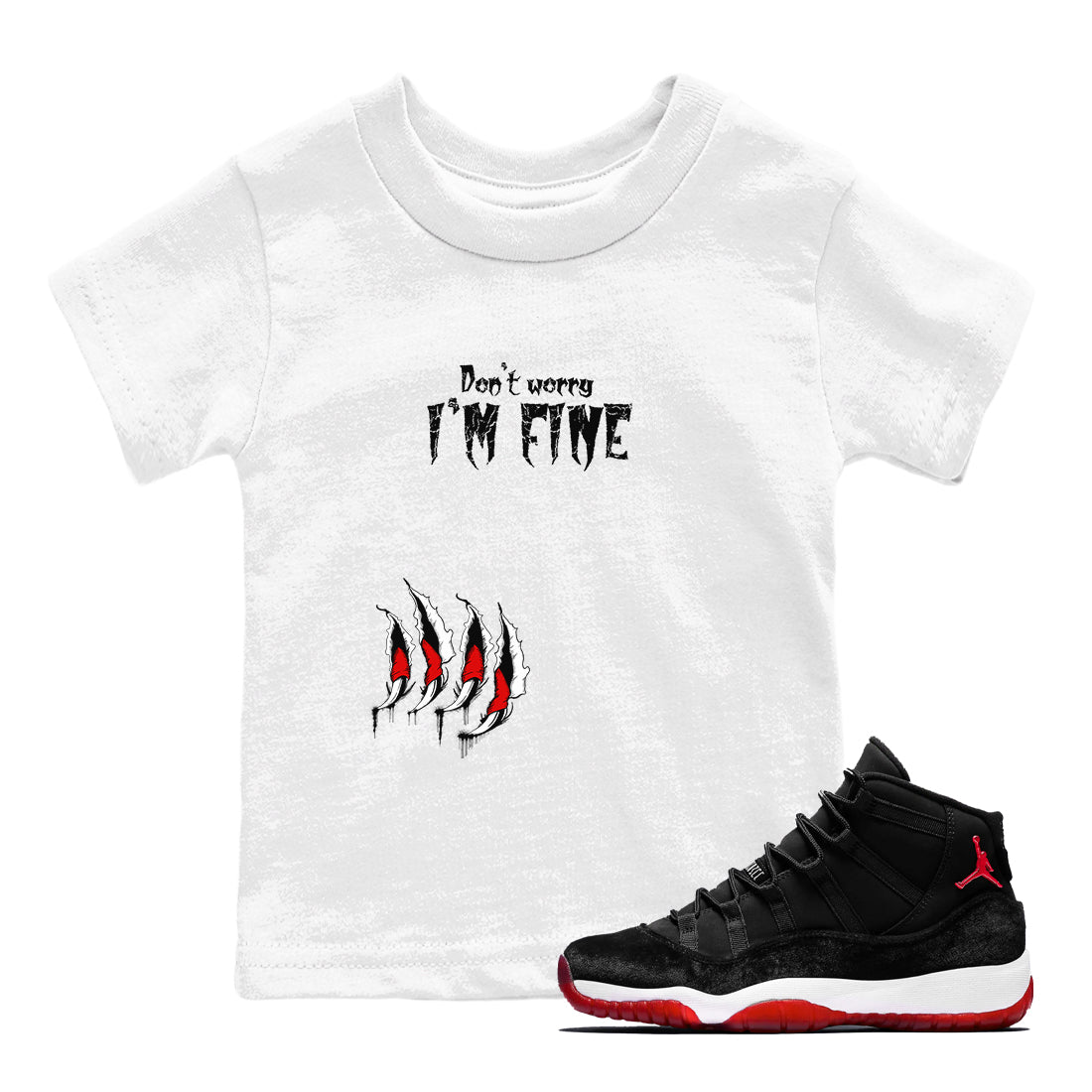 I'm Fine snkmatch Tees Kids - Air Jordan 11 Bred Velvet