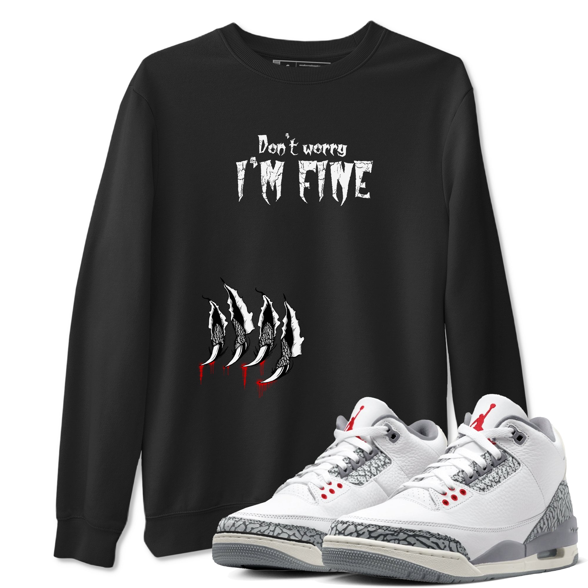 I'm Fine snkmatch Tees - Air Jordan 3 Cement Grey