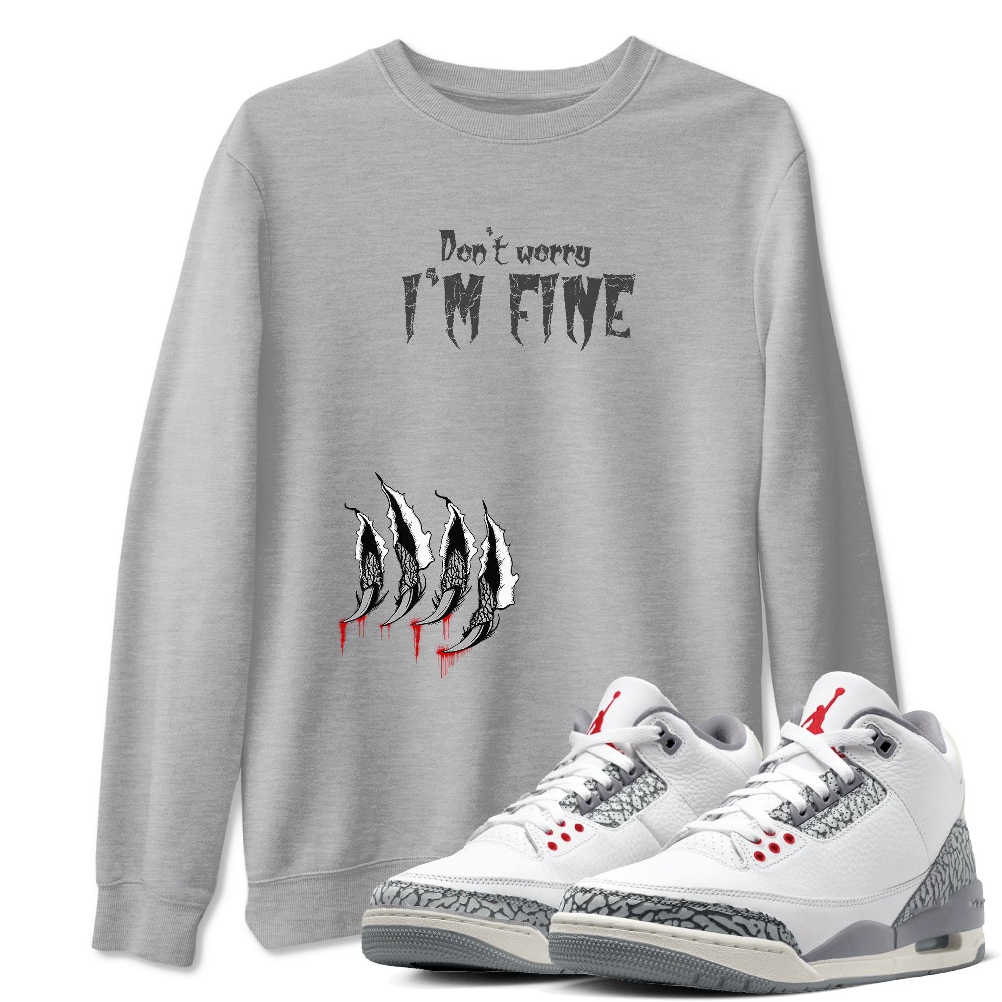 I'm Fine snkmatch Tees - Air Jordan 3 Cement Grey