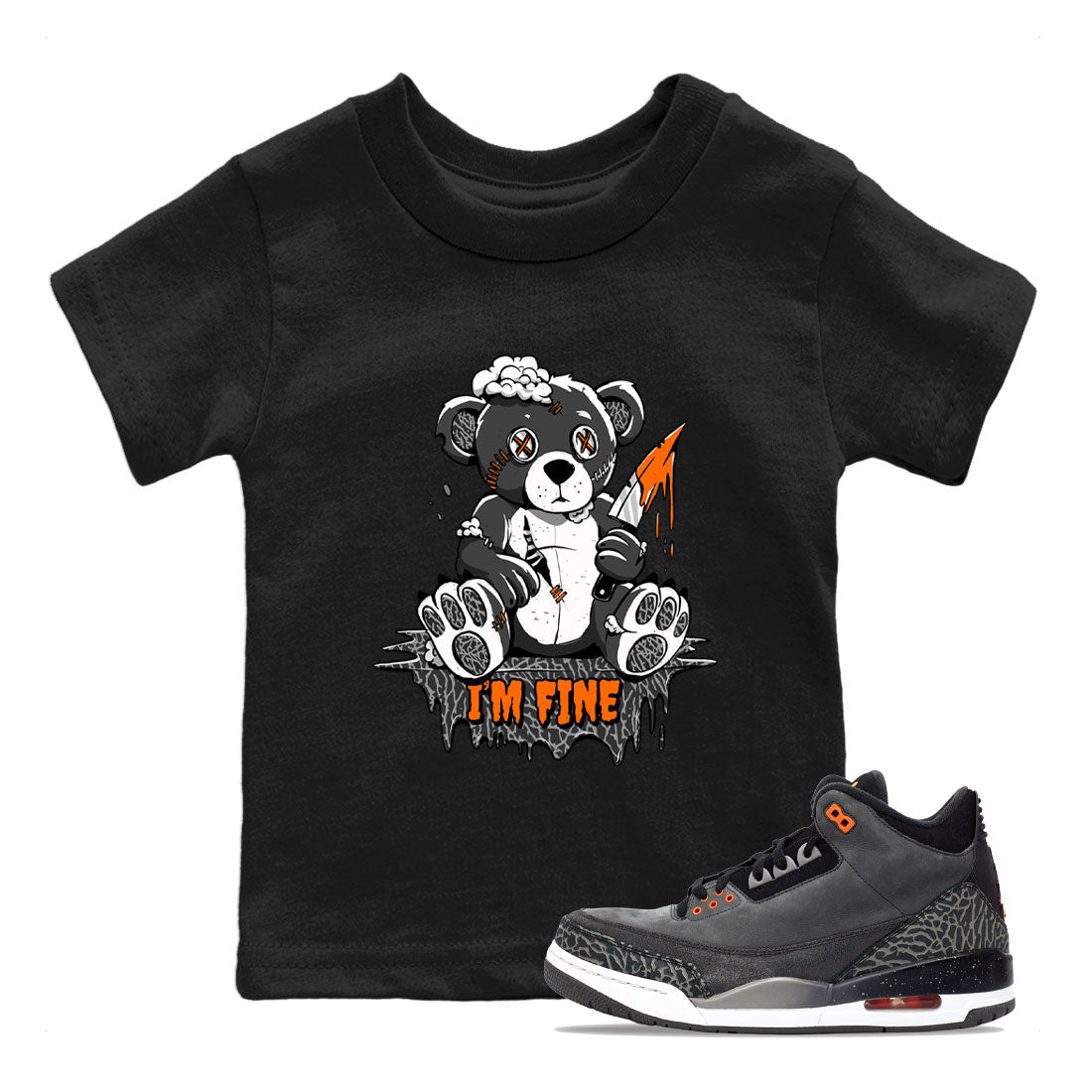 I'm Fine snkmatch Tee Kids - Air Jordan 3 Fear