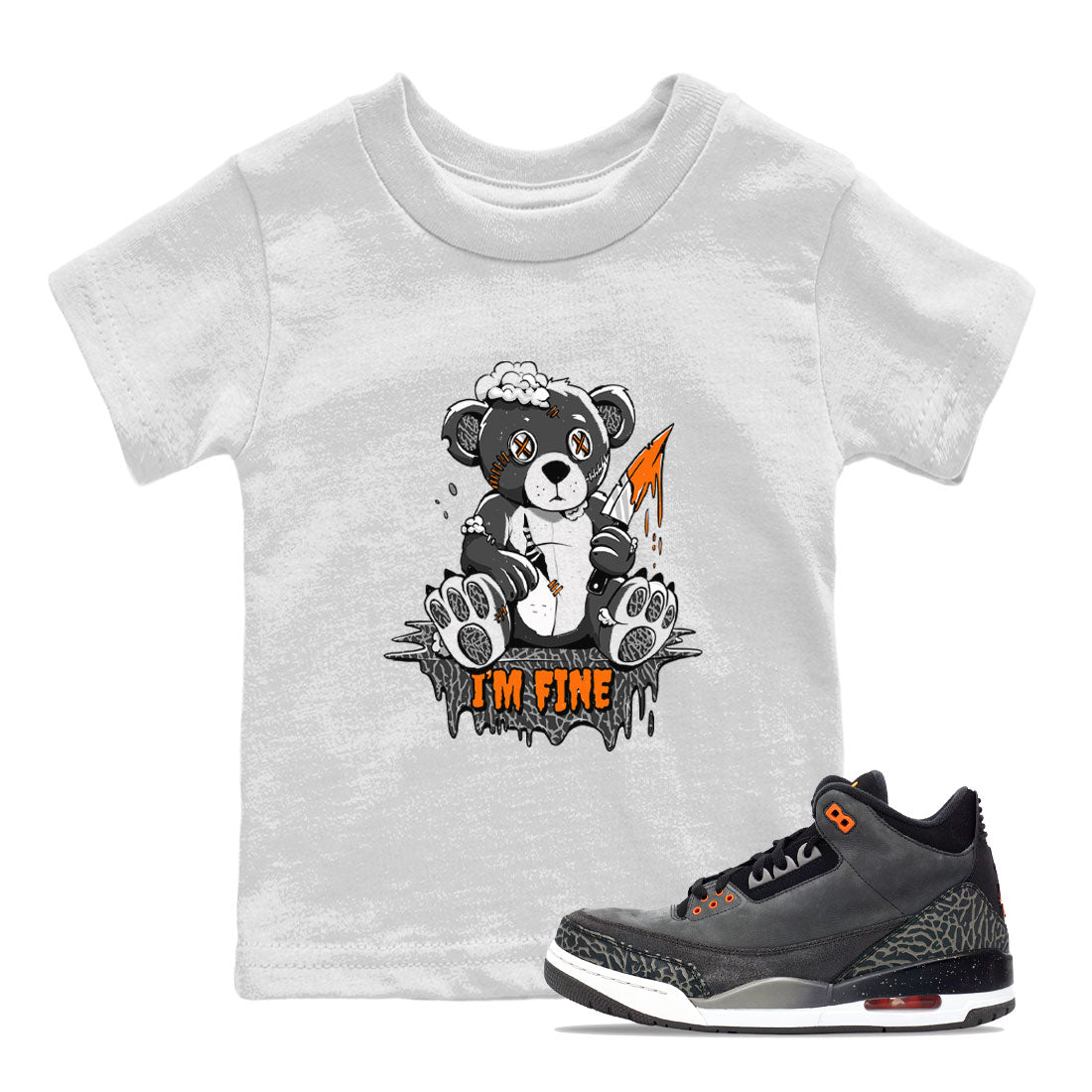 I'm Fine snkmatch Tee Kids - Air Jordan 3 Fear