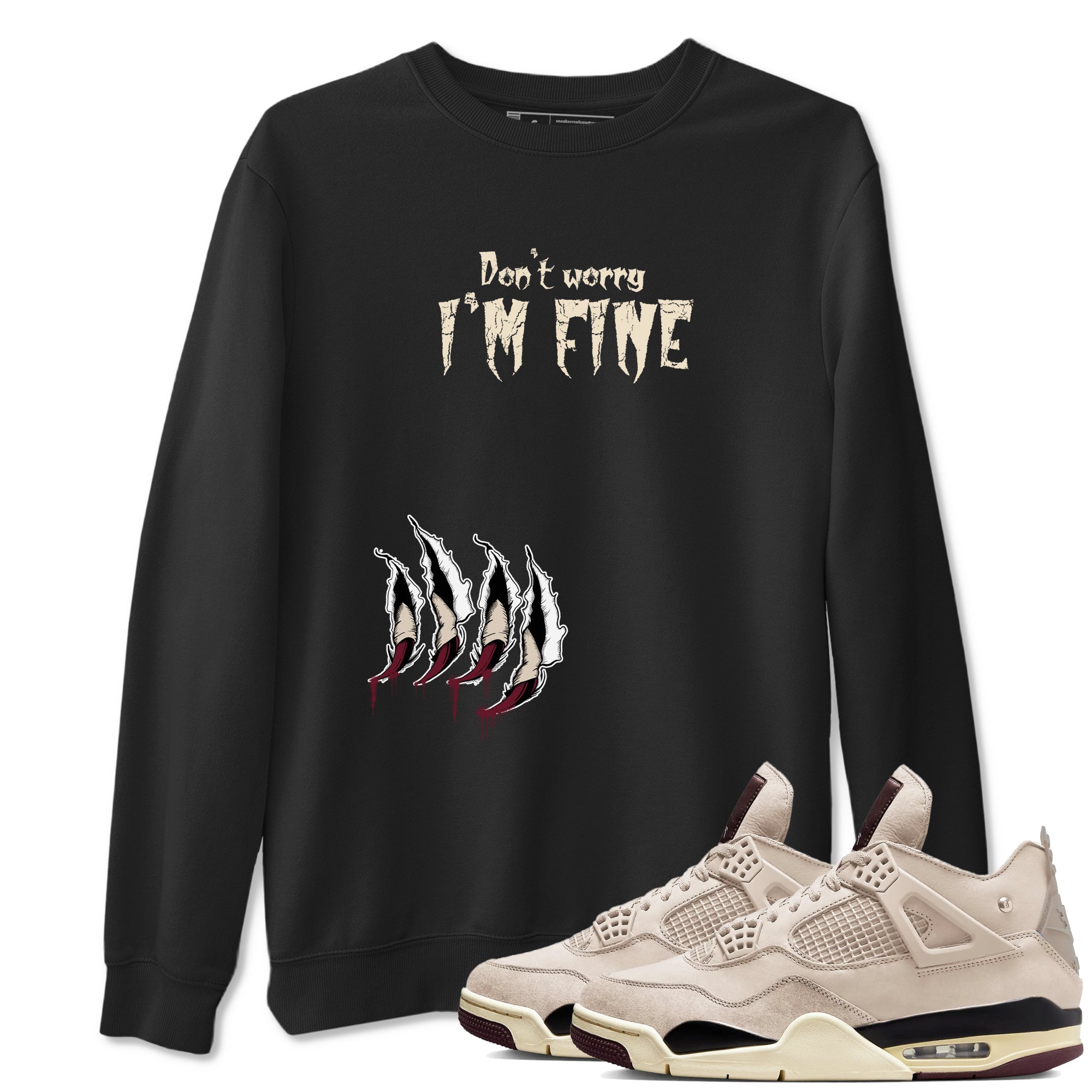 I'm Fine snkmatch Tees - Air Jordan 4 A Ma Maniere x Fossil Stone