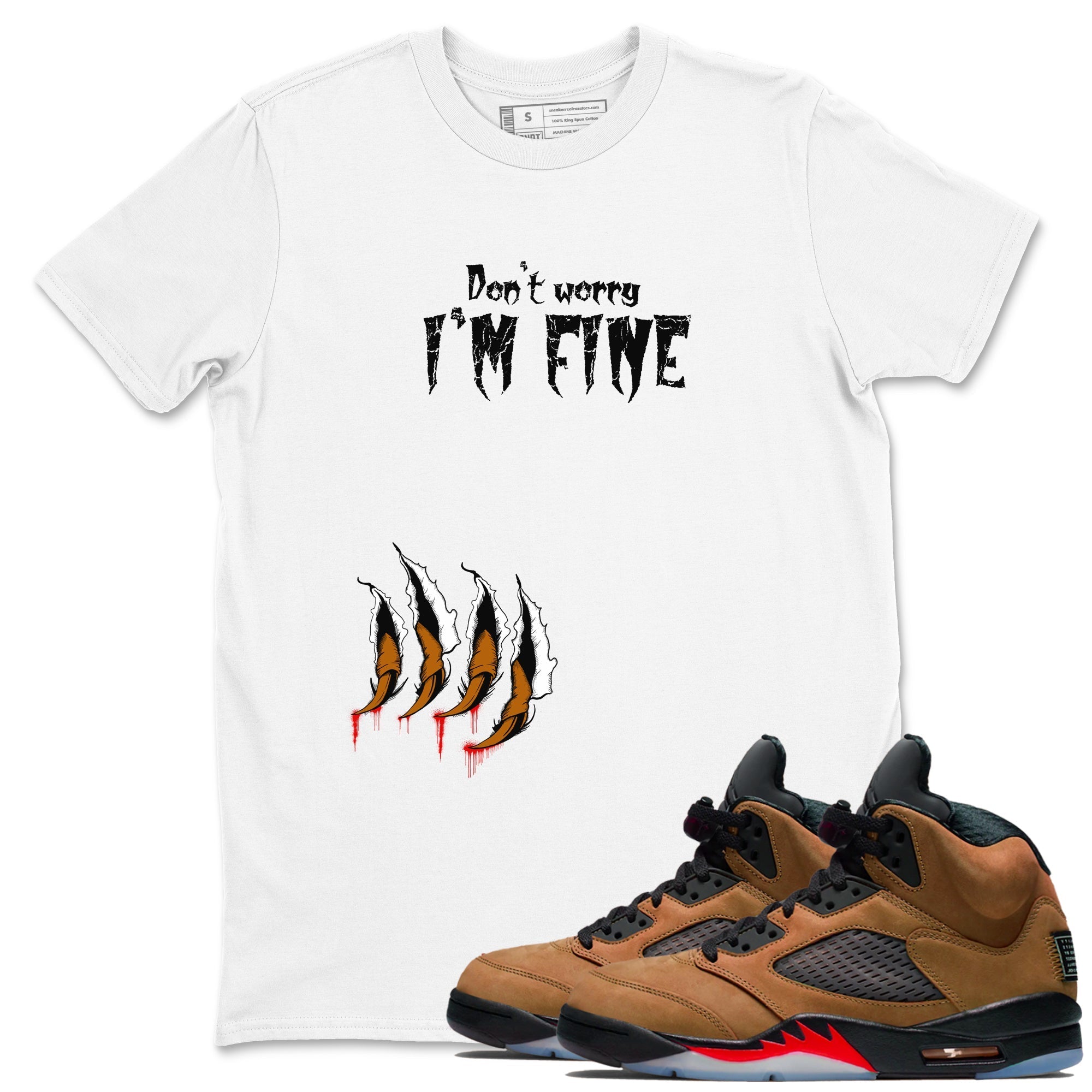 I'm Fine snkmatch Tees - Air Jordan 5 Archaeo Brown