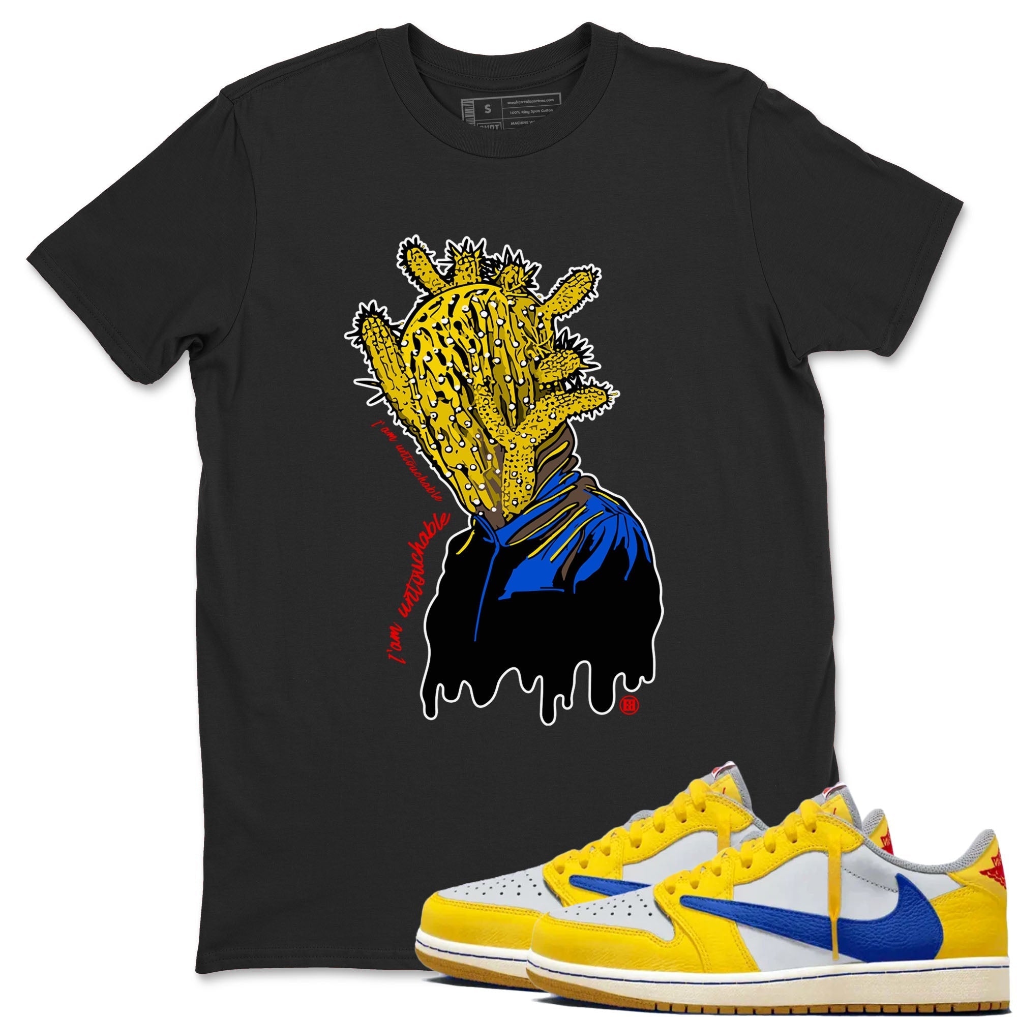 I'm Untouchable snkmatch Tees - Air Jordan 1 Travis Scott Canary