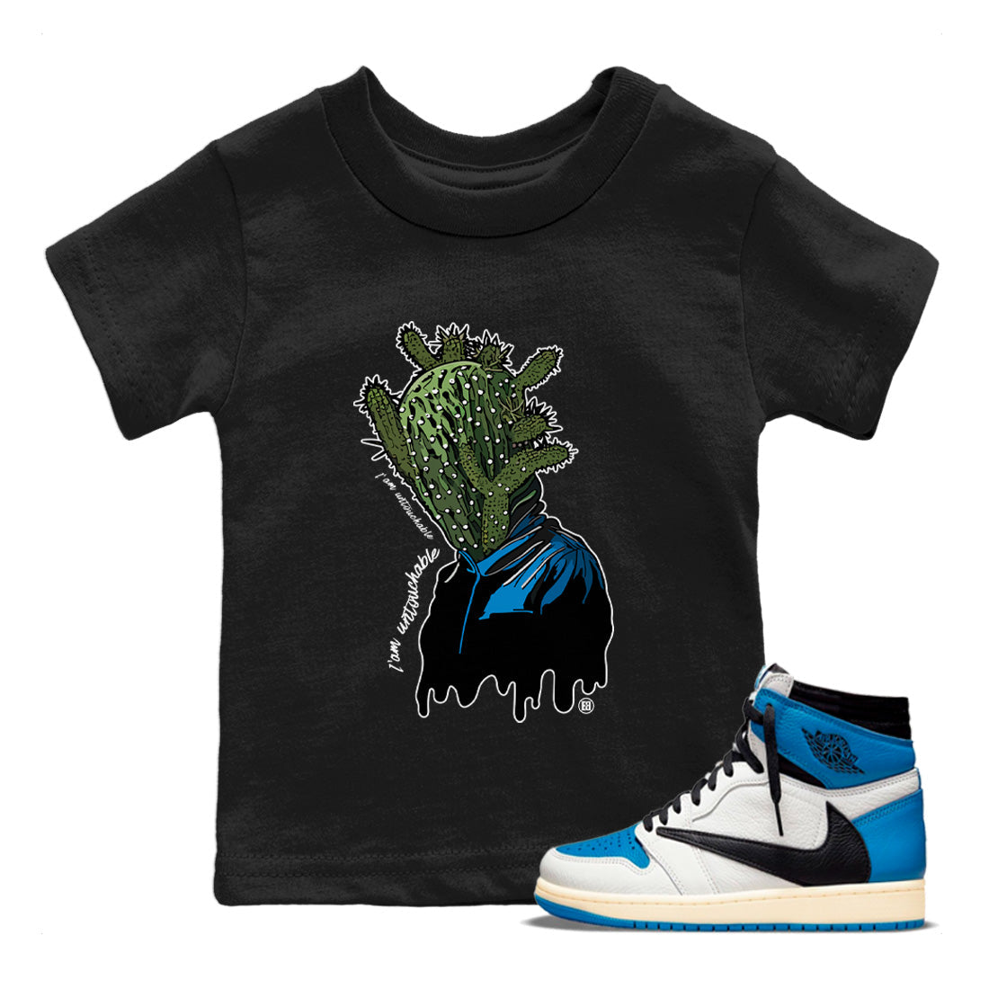I'm Untouchable Kids Tops - Air Jordan 1 Travis Scott Fragment