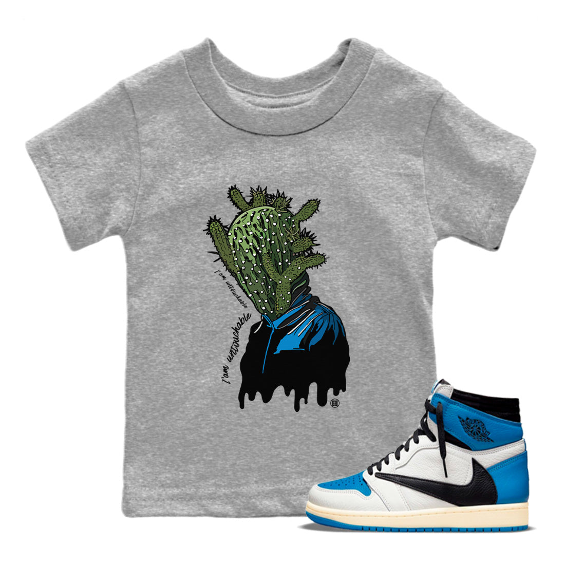I'm Untouchable Kids Tops - Air Jordan 1 Travis Scott Fragment