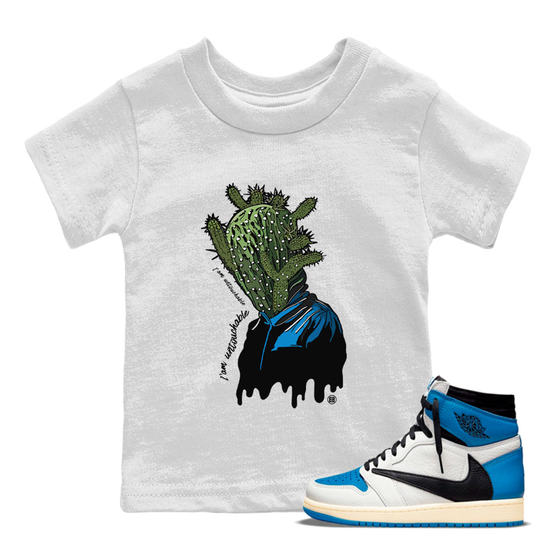 I'm Untouchable Kids Tops - Air Jordan 1 Travis Scott Fragment