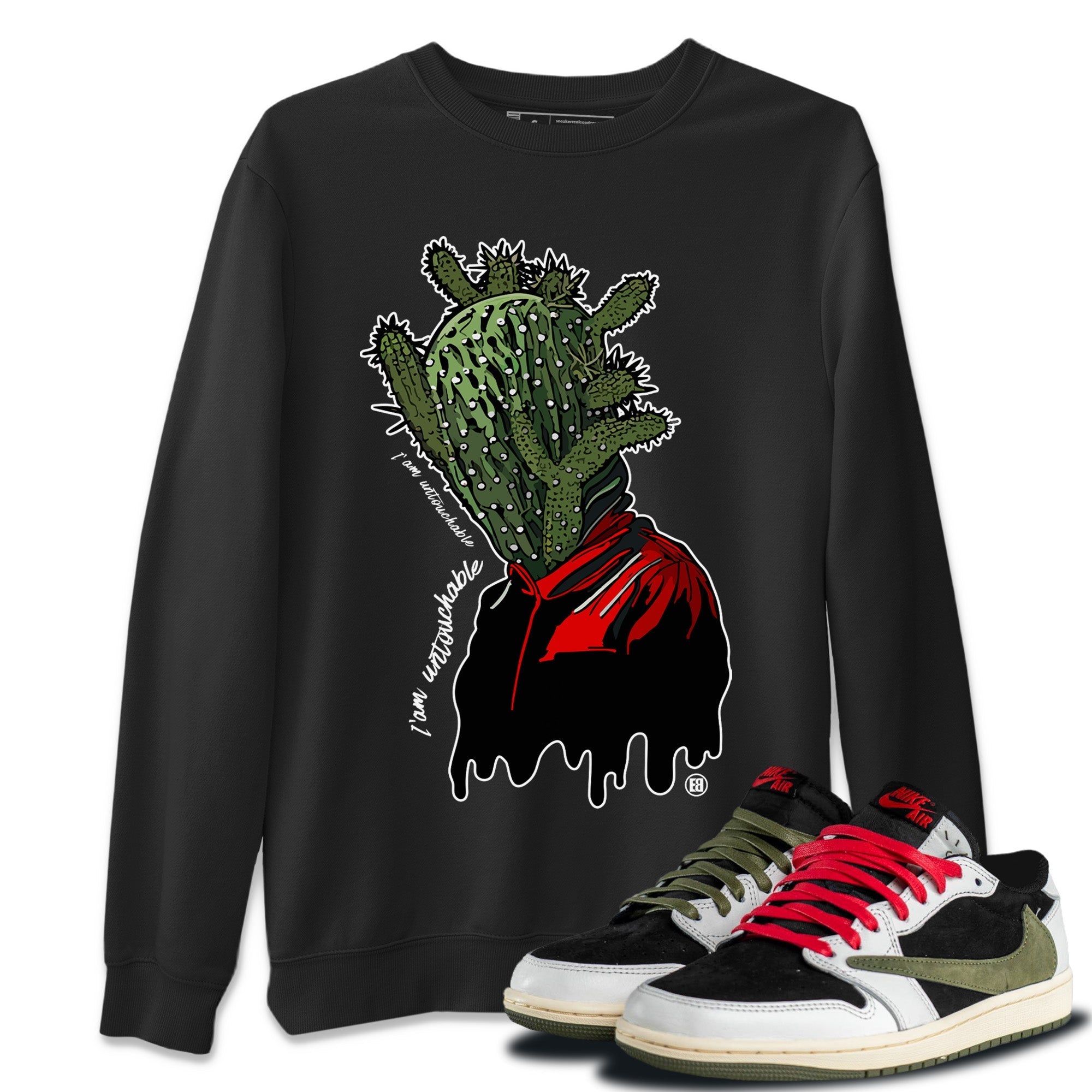 I'm Untouchable Unisex Tops - Air Jordan 1 Travis Scott Olive