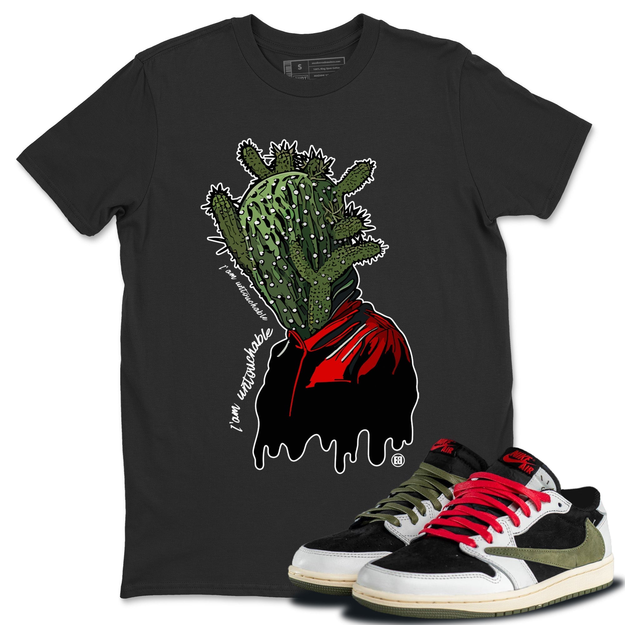 I'm Untouchable Unisex Tops - Air Jordan 1 Travis Scott Olive
