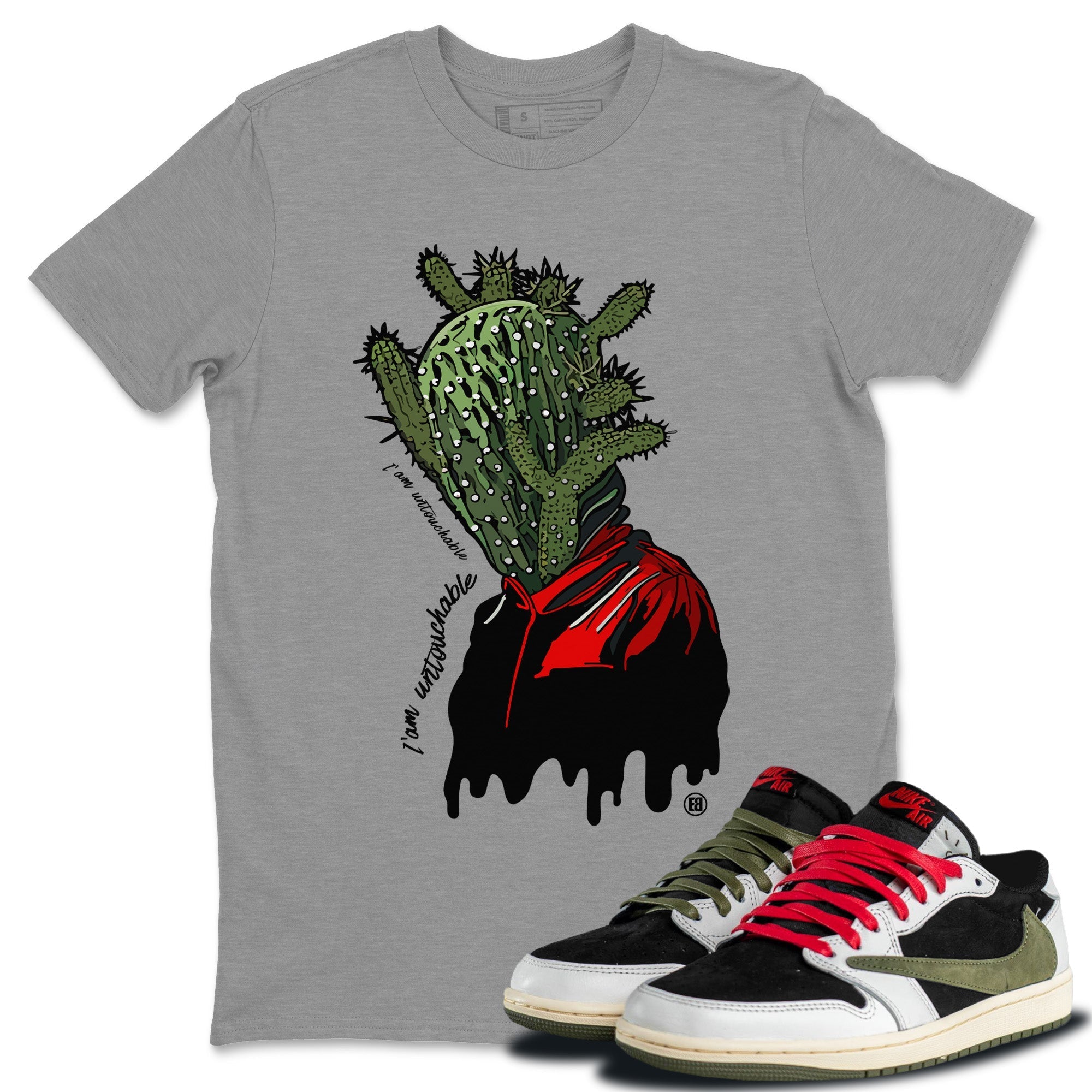 I'm Untouchable Unisex Tops - Air Jordan 1 Travis Scott Olive