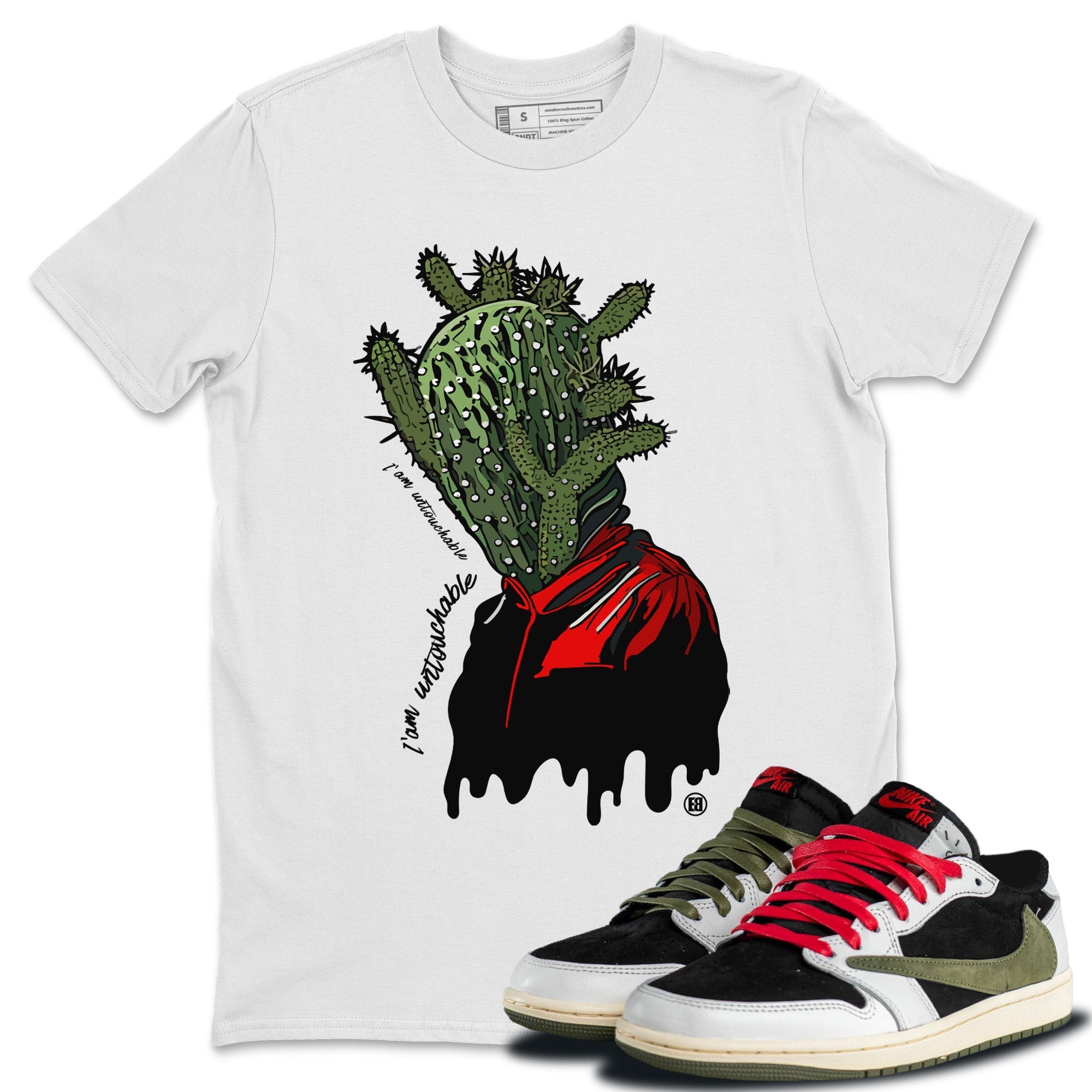 I'm Untouchable Unisex Tops - Air Jordan 1 Travis Scott Olive