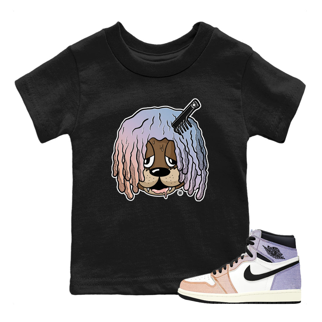 Impatient Bear Kids Tops - Air Jordan 1 Skyline