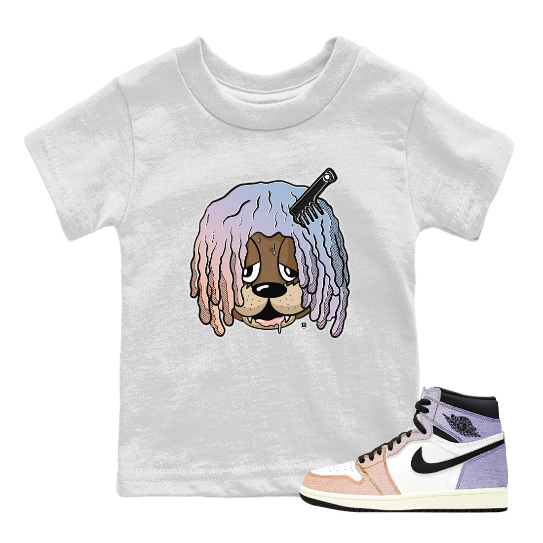 Impatient Bear Kids Tops - Air Jordan 1 Skyline
