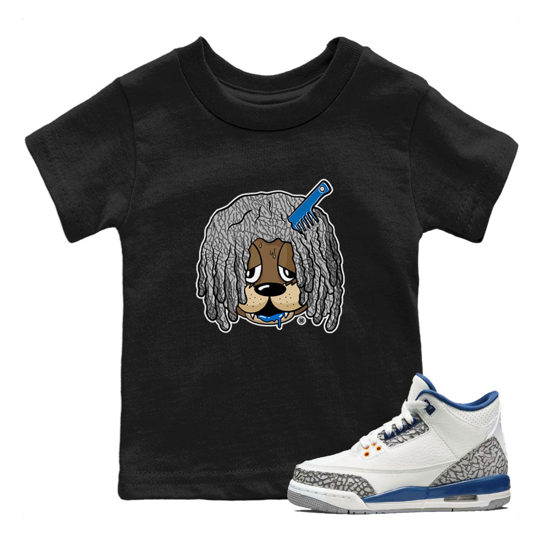Impatient Bear Kids Tops - Air Jordan 3 Wizards