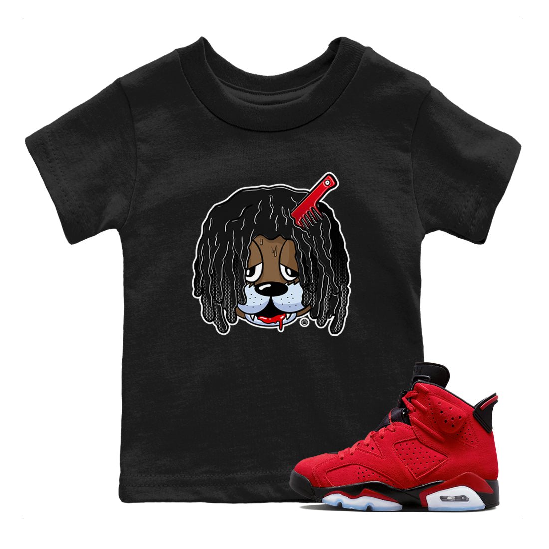 Impatient Bear Kids Tops - Air Jordan 6 Toro Bravo