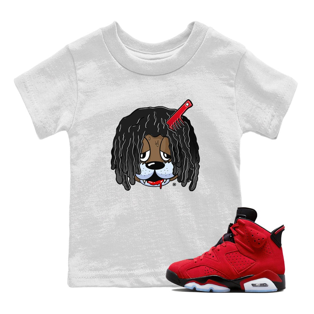 Impatient Bear Kids Tops - Air Jordan 6 Toro Bravo