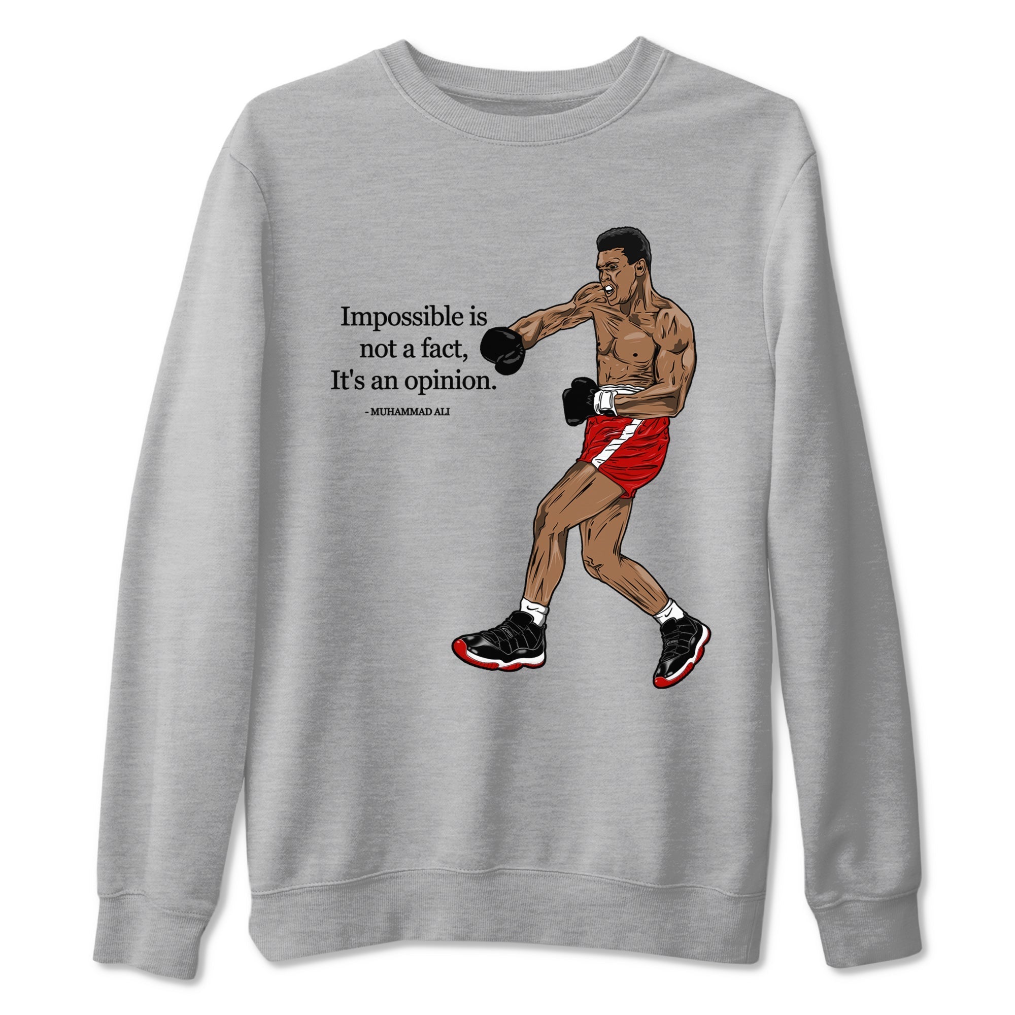 Impossible Is Not A Fact It's An Opinion snkmatch Tees - Air Jordan 11 Bred
