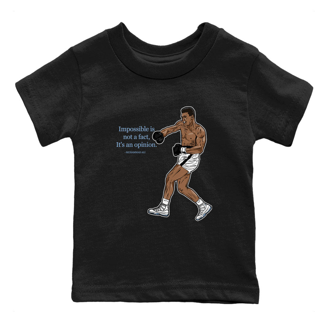 impossible is not a fact it's an opinion snkmatch Tees Kids - Air Jordan 11 Retro Legend Blue