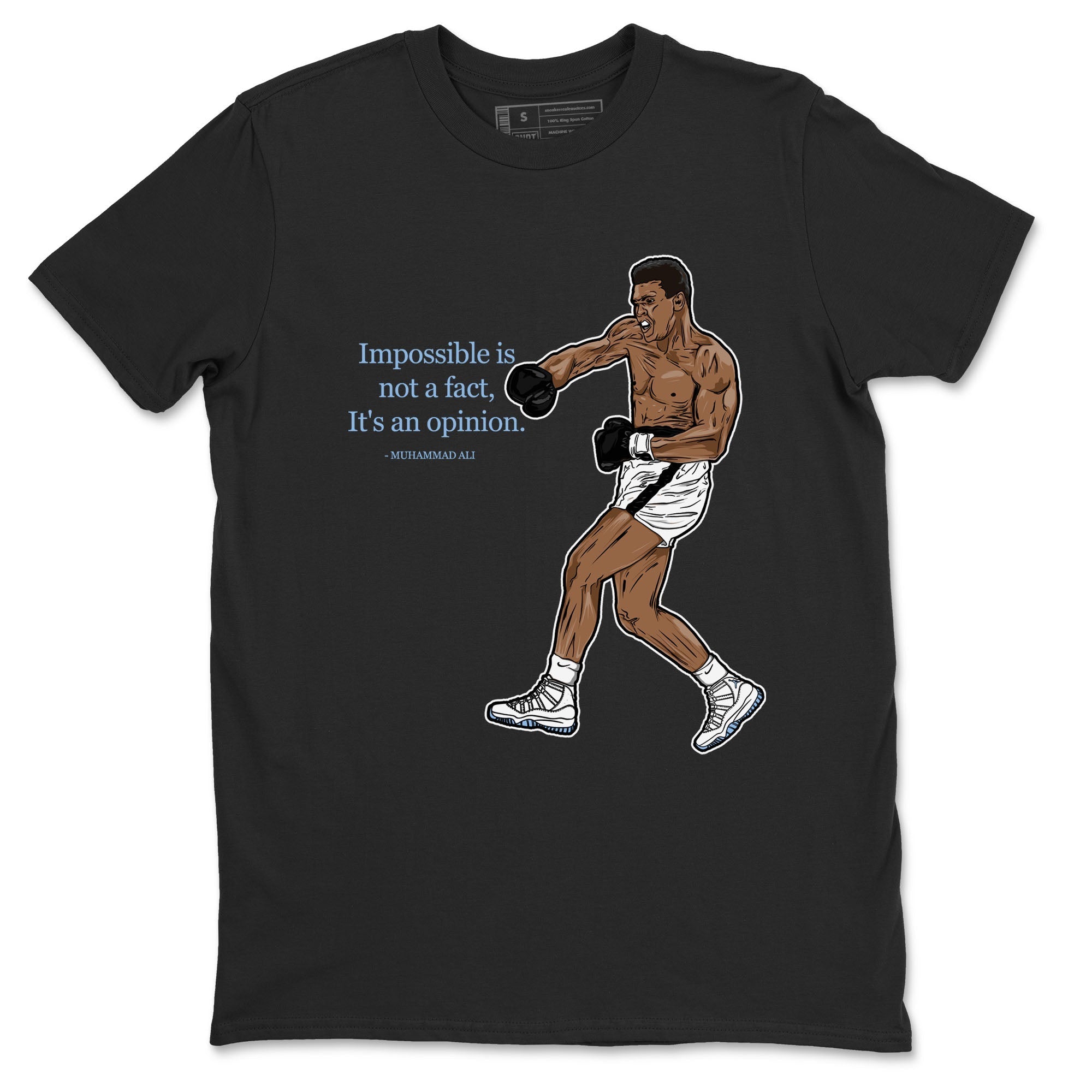 impossible is not a fact it's an opinion snkmatch Tees - Air Jordan 11 Retro Legend Blue