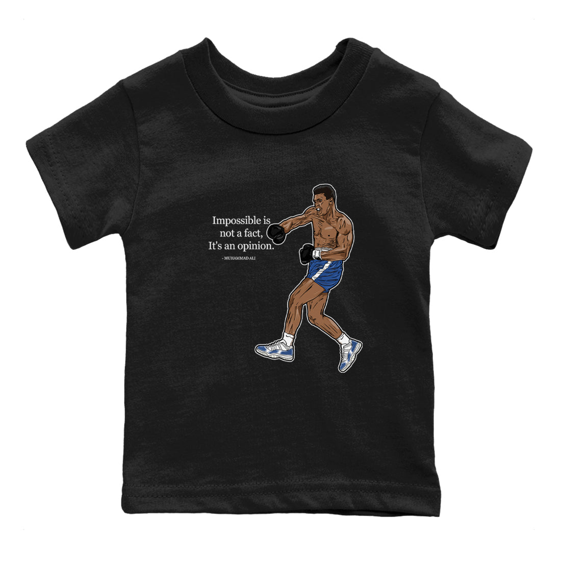impossible is not a fact it's an opinion snkmatch Tees Kids - Air Jordan 11 Diffused Blue