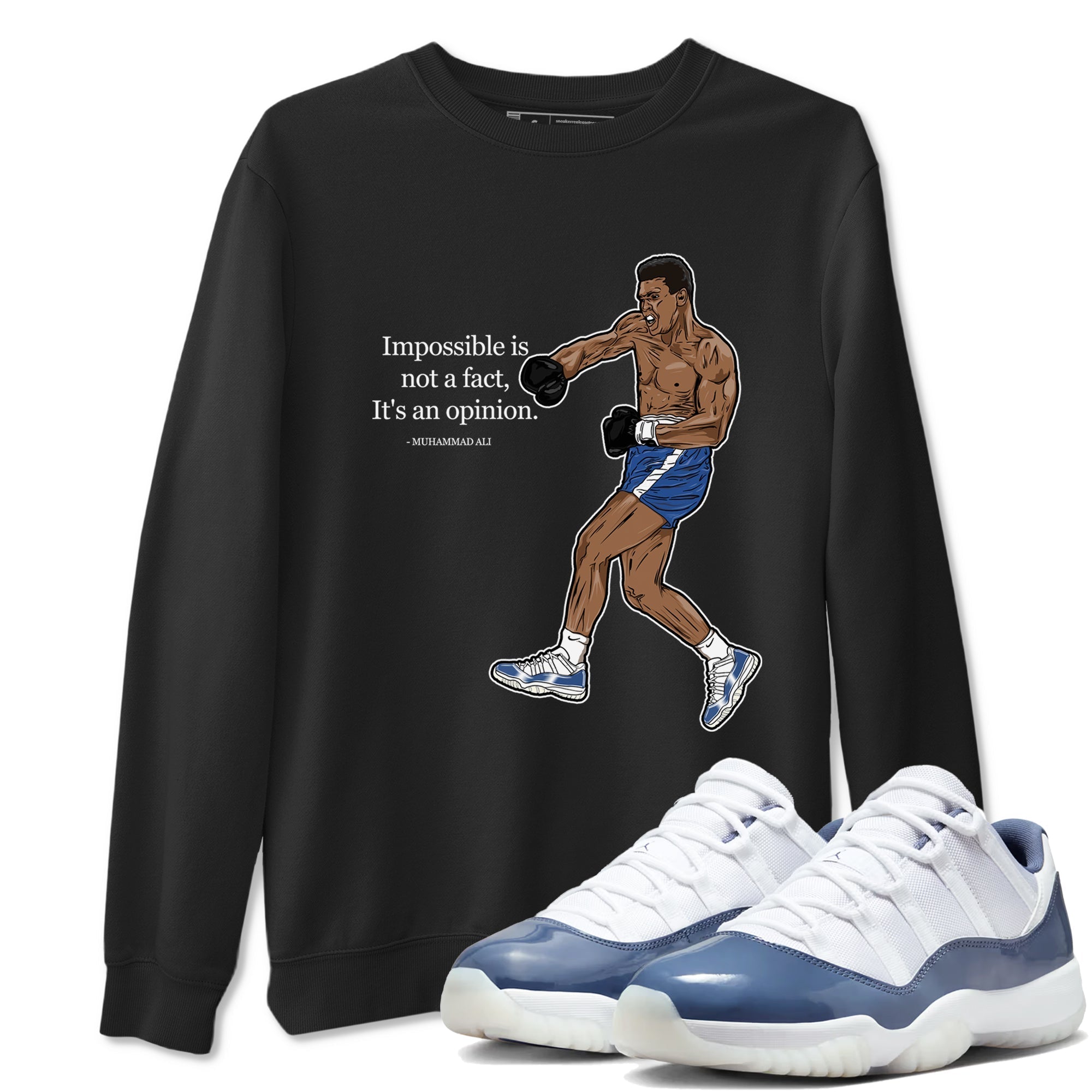 impossible is not a fact it's an opinion snkmatch Tees - Air Jordan 11 Diffused Blue