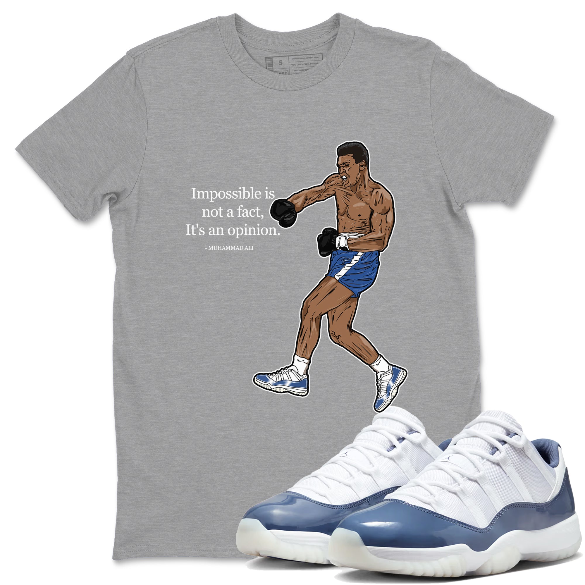 impossible is not a fact it's an opinion snkmatch Tees - Air Jordan 11 Diffused Blue