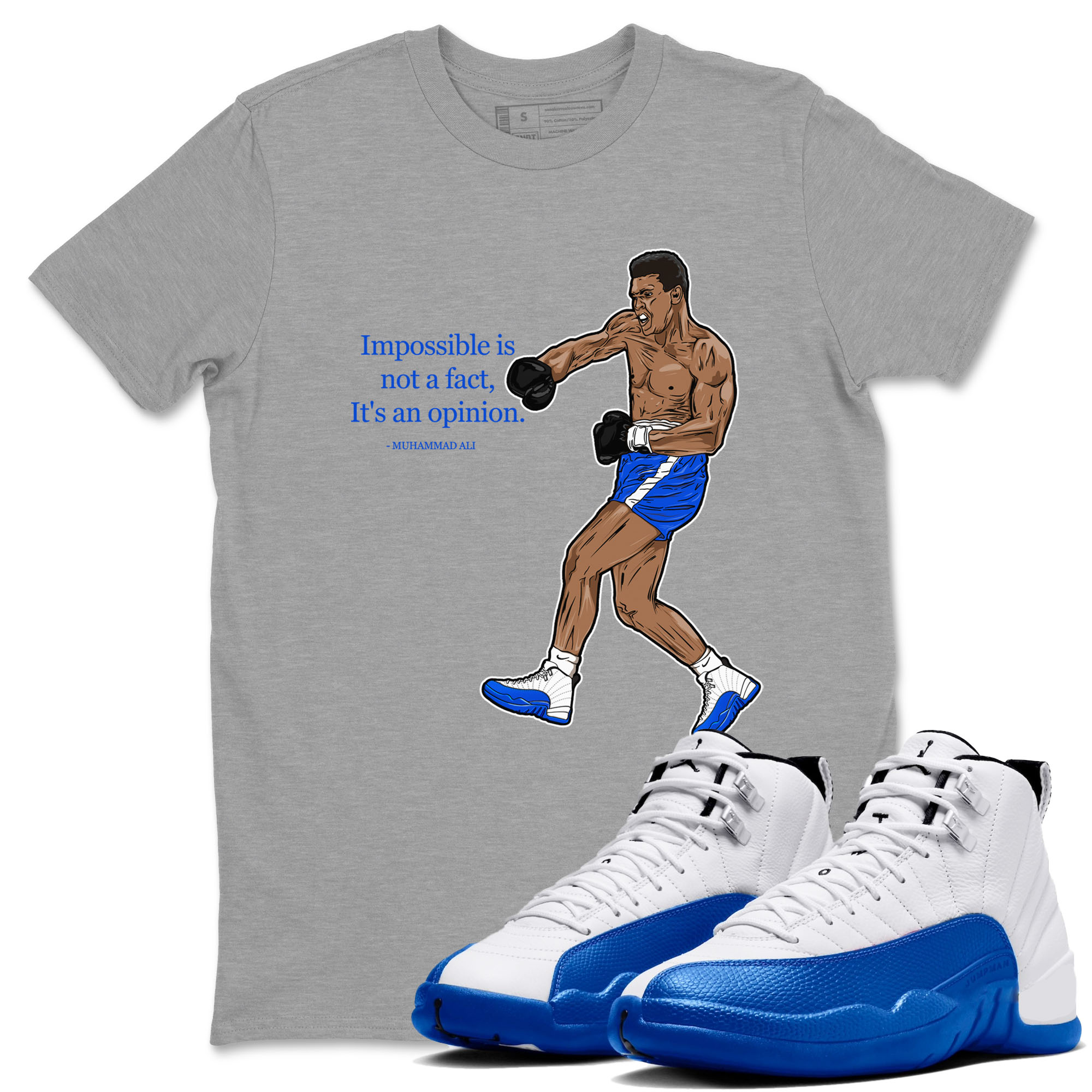 impossible is not a fact it's an opinion snkmatch Tees - Air Jordan 12 Blueberry