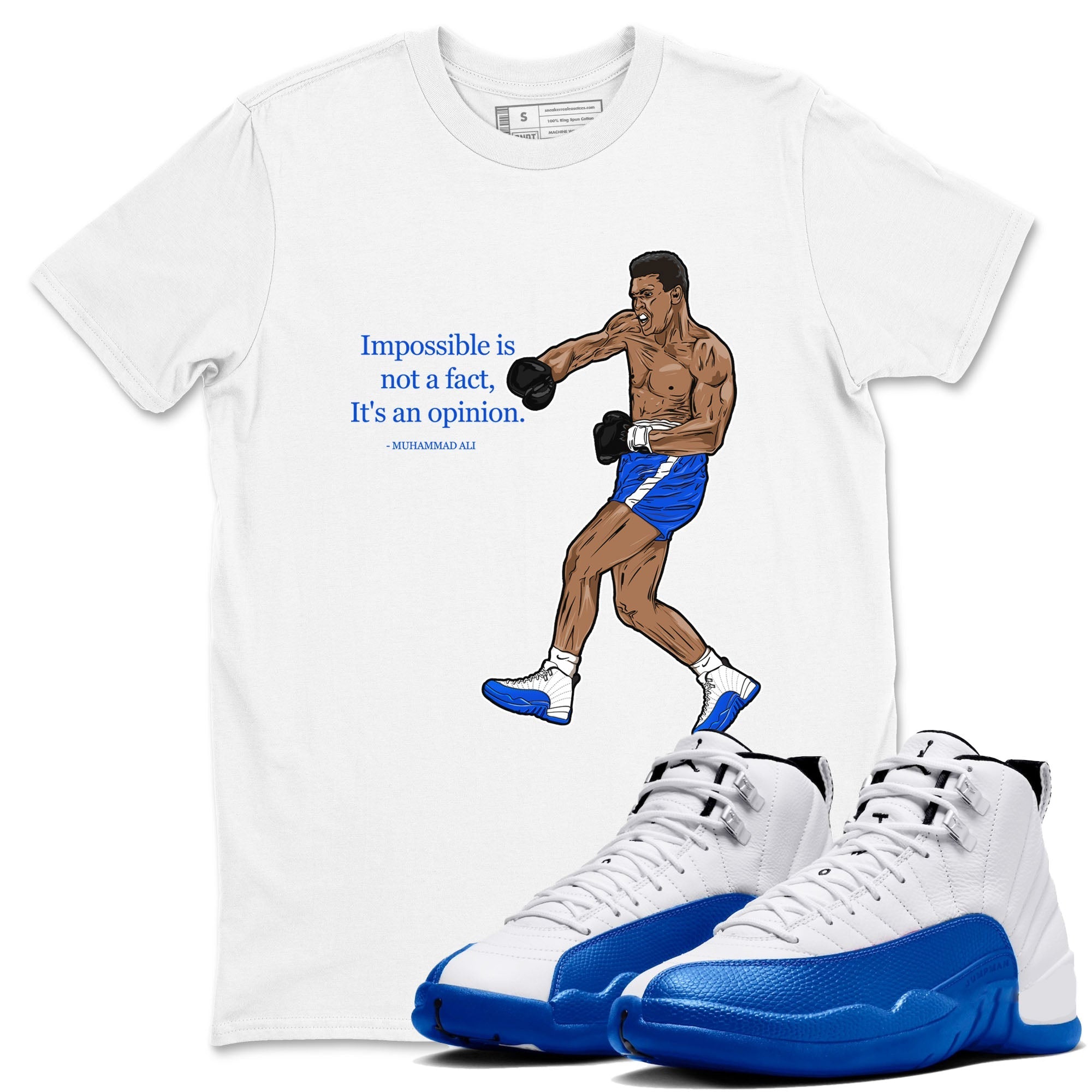 impossible is not a fact it's an opinion snkmatch Tees - Air Jordan 12 Blueberry