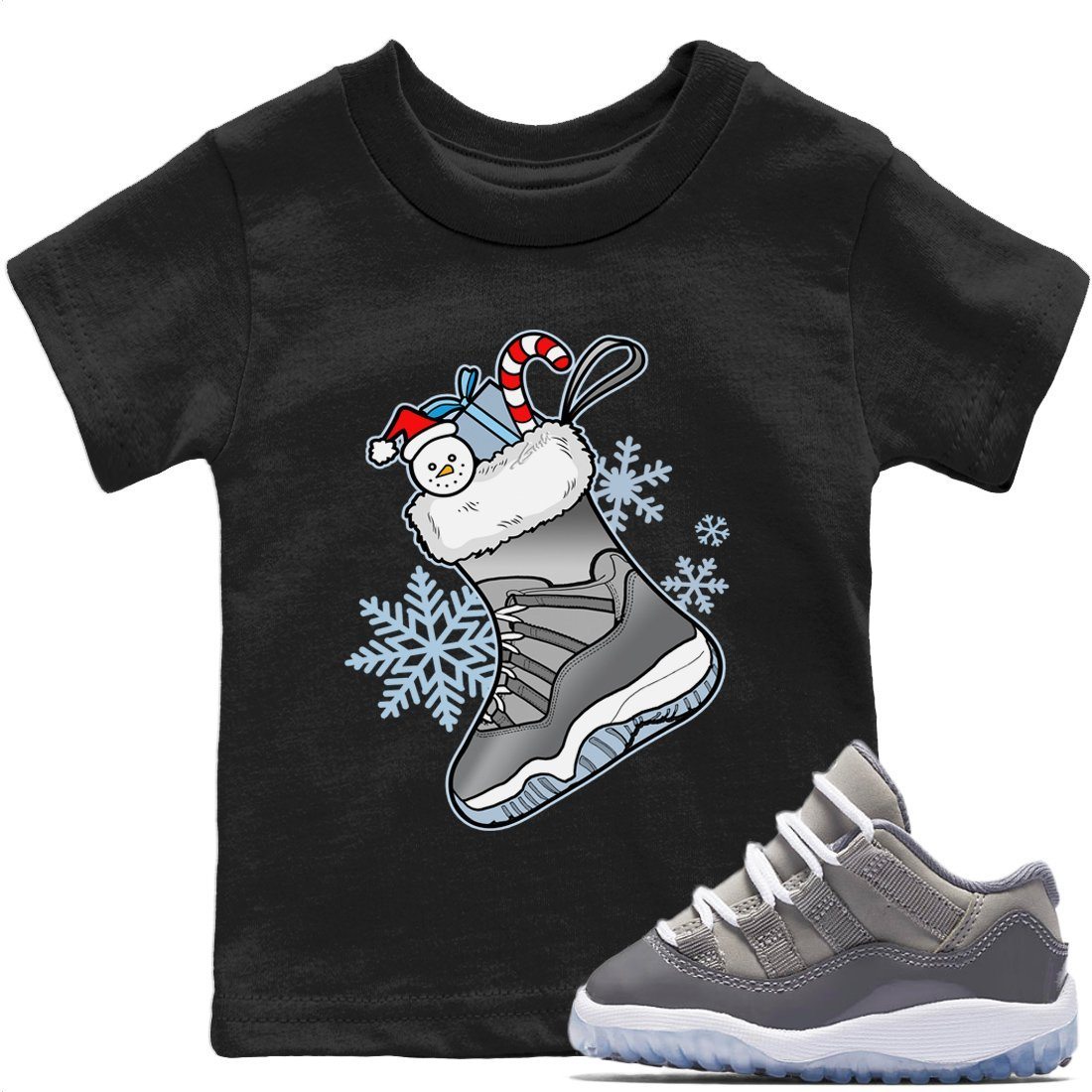 snkmatch Stocking Kids Tops - Air Jordan 11 Cool Grey