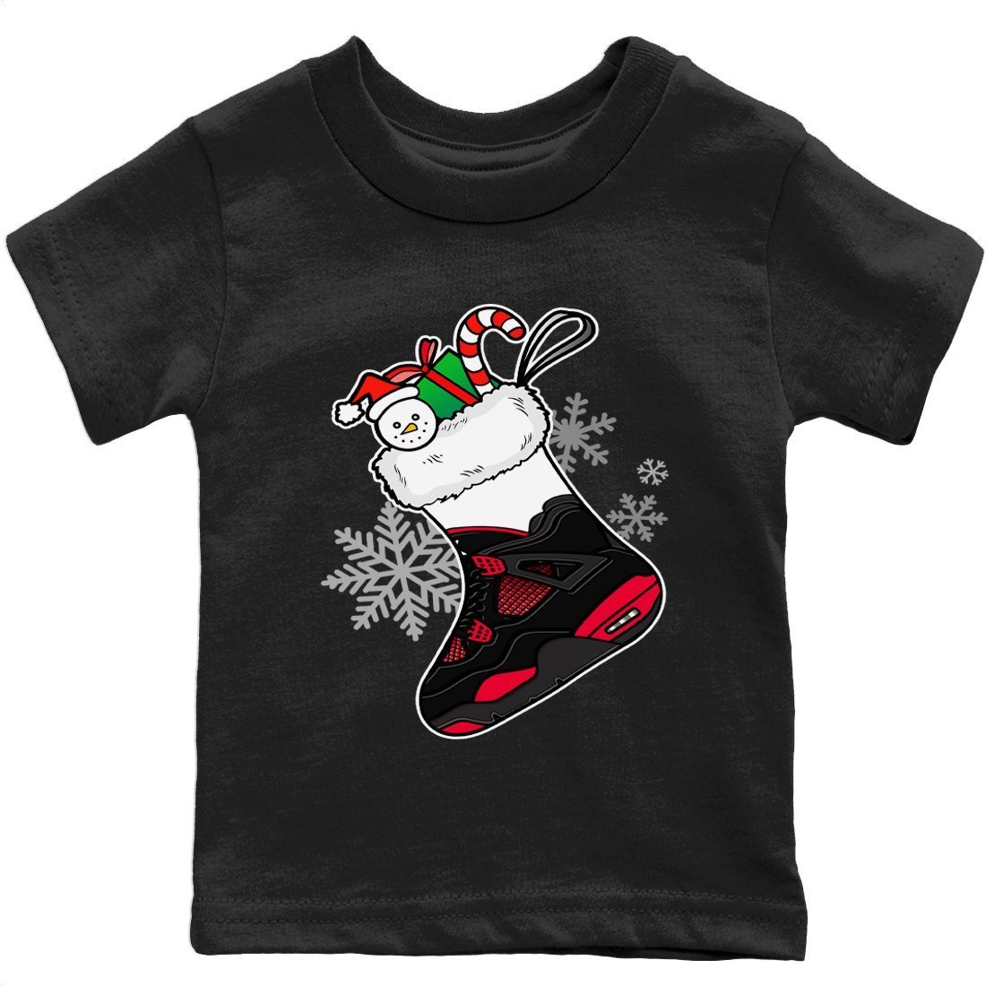 snkmatch Stocking Kids Tops - Air Jordan 4 Red Thunder