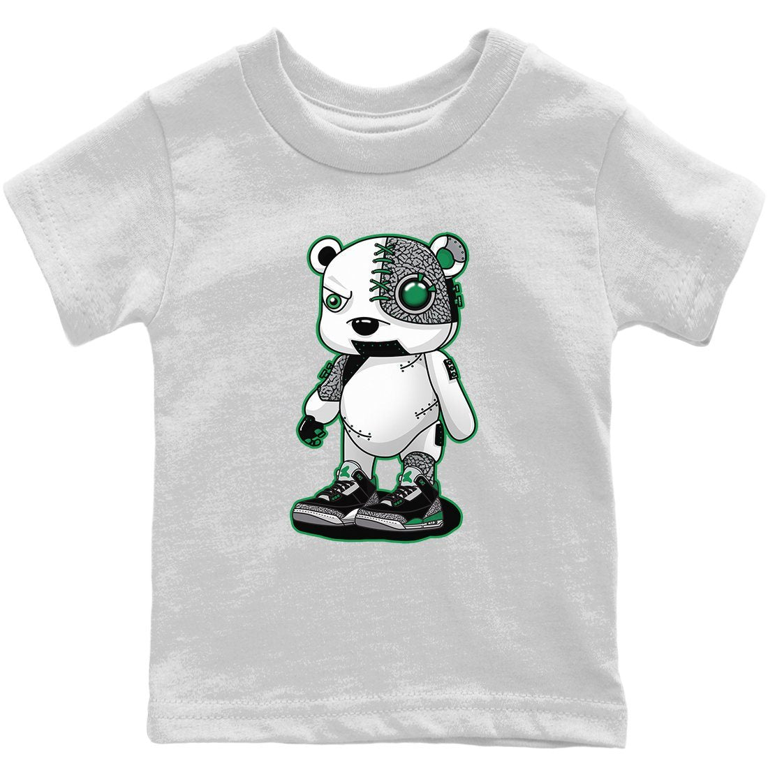 Cyborg Bear Kids Tops - Air Jordan 3 Pine Green