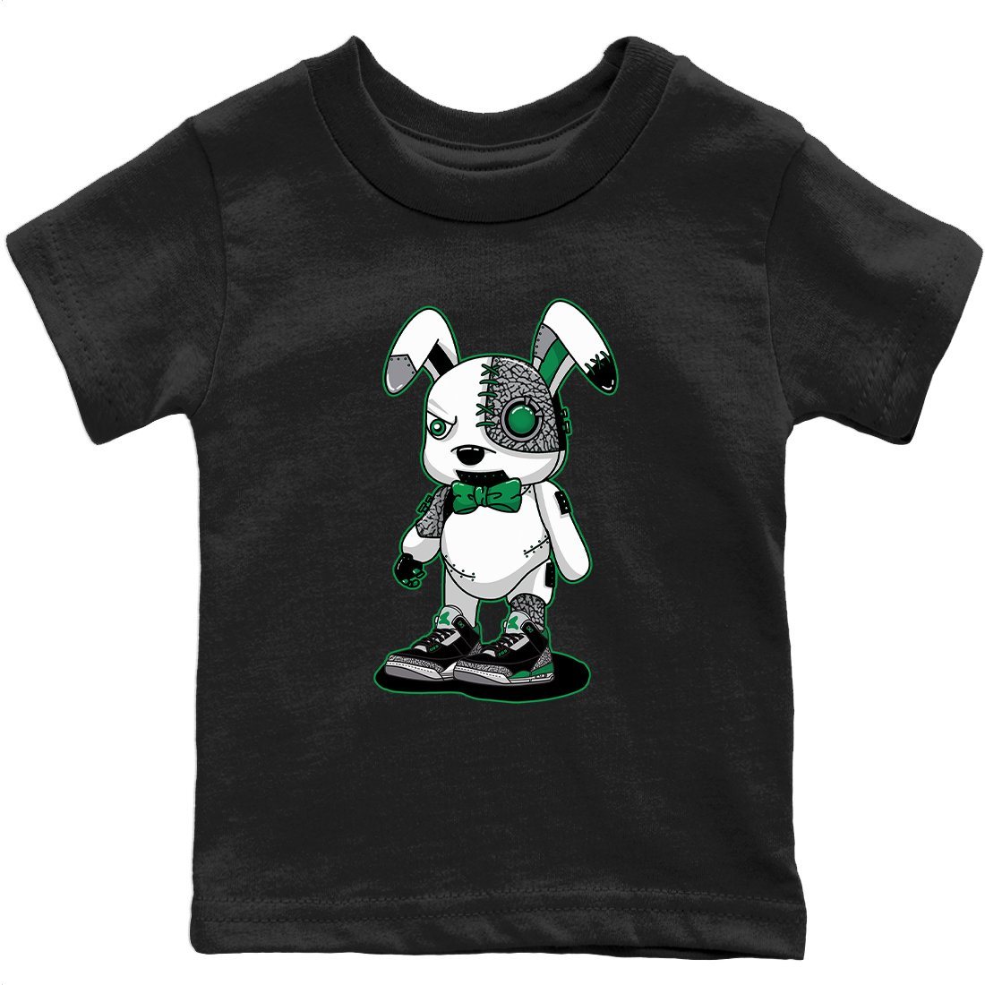 Cyborg Bunny Kids Tops - Air Jordan 3 Pine Green