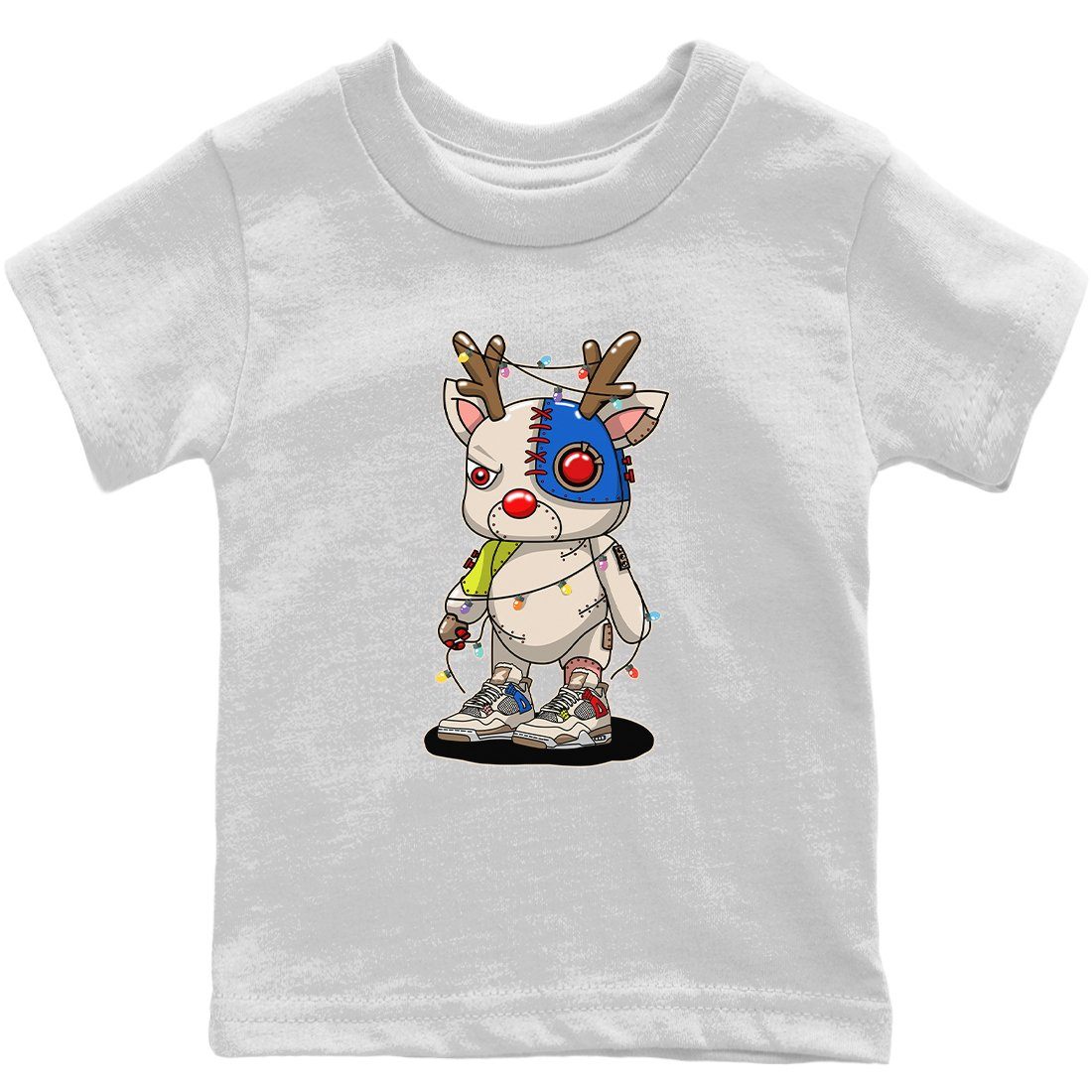 Cyborg Reindeer Kids Tops - Air Jordan 4 Wild Things