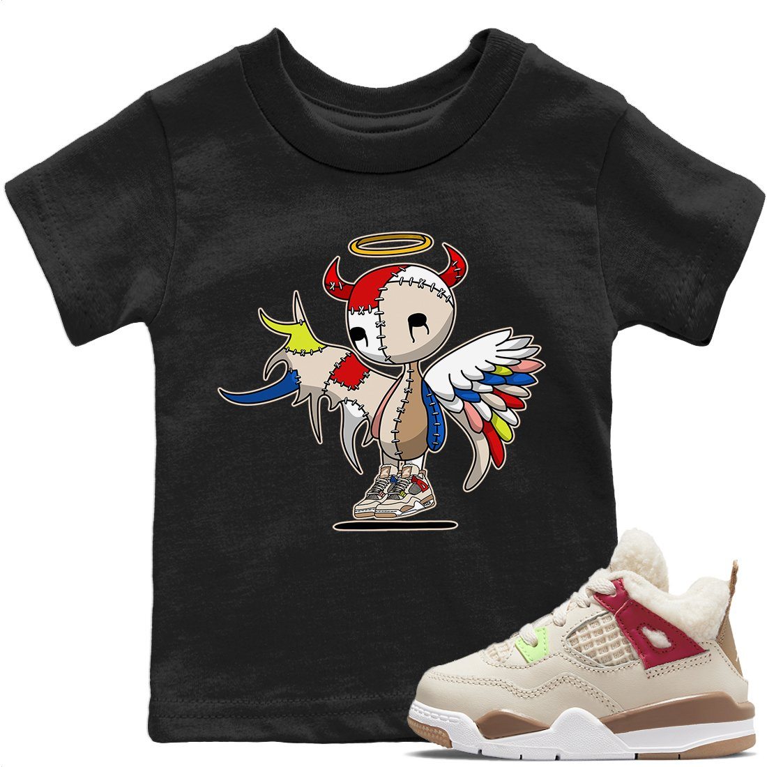 Devil Angel Kids Tops - Air Jordan 4 Wild Things